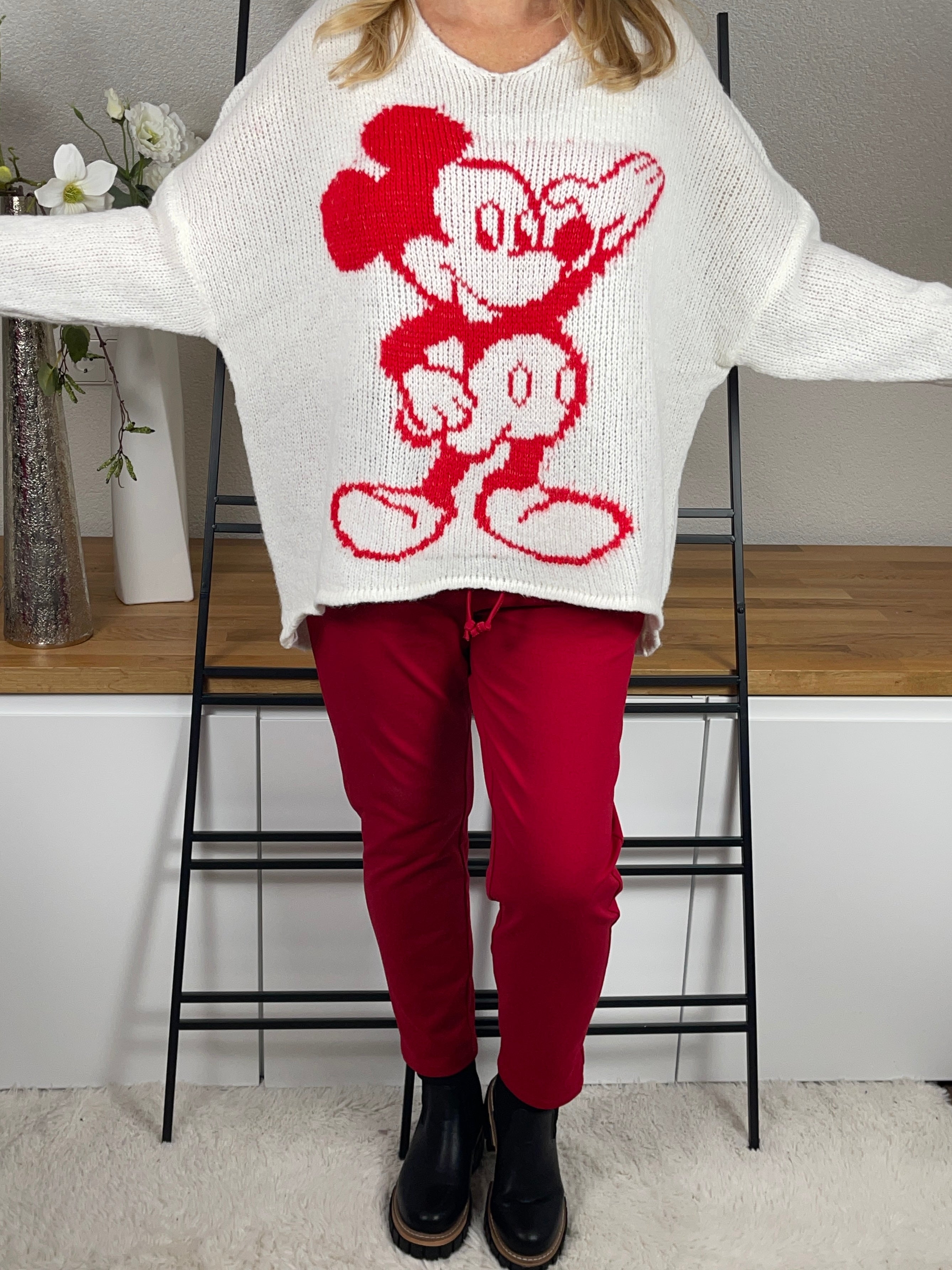 !!!!KEINE RETOURE MÖGLICH !!!!Damen -Pullover „Mickey Mouse“ Einheitsgrösse Gr. 38 - 48 in 2 Farben