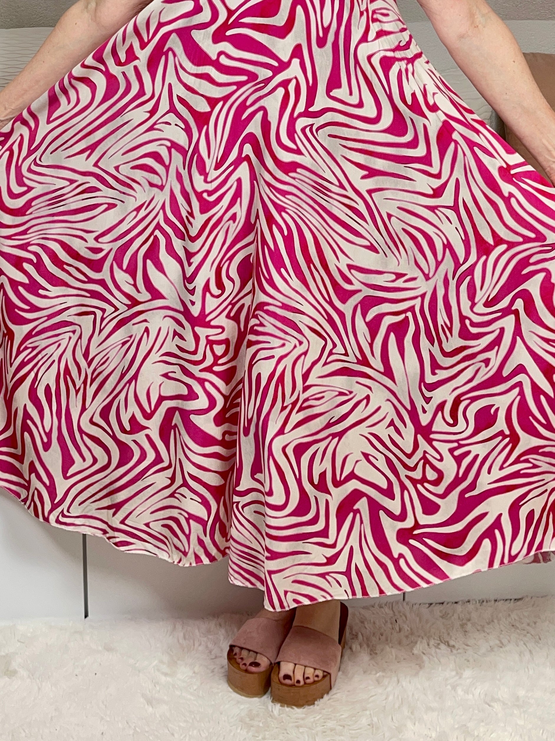 !!!!KEINE RETOURE MÖGLICH!!!!Damen - Kleid „Modern Print“ Einheitsgröße Gr. 36 - 42 in 5 Farben