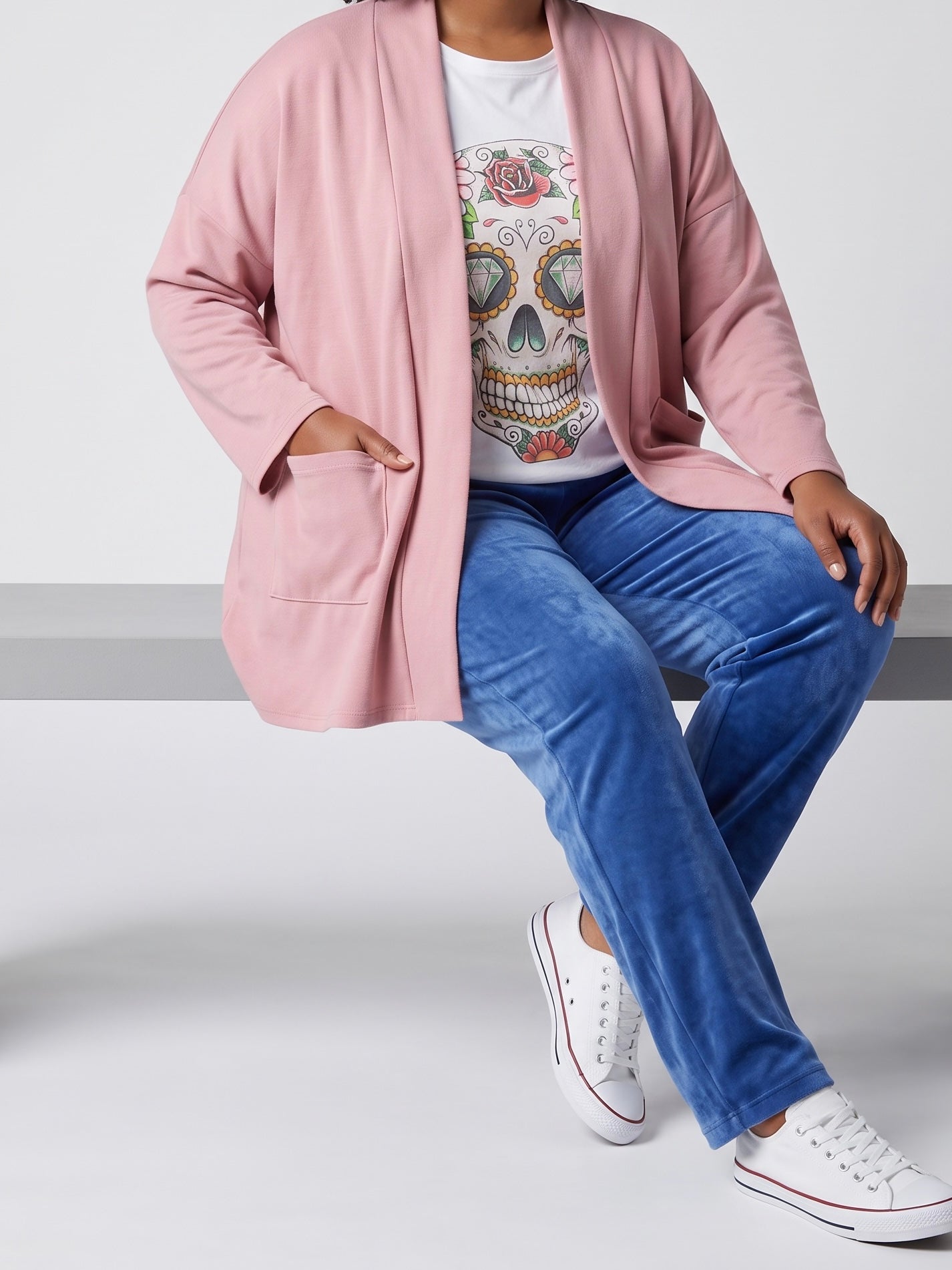 Sweat - Blazer in rosa