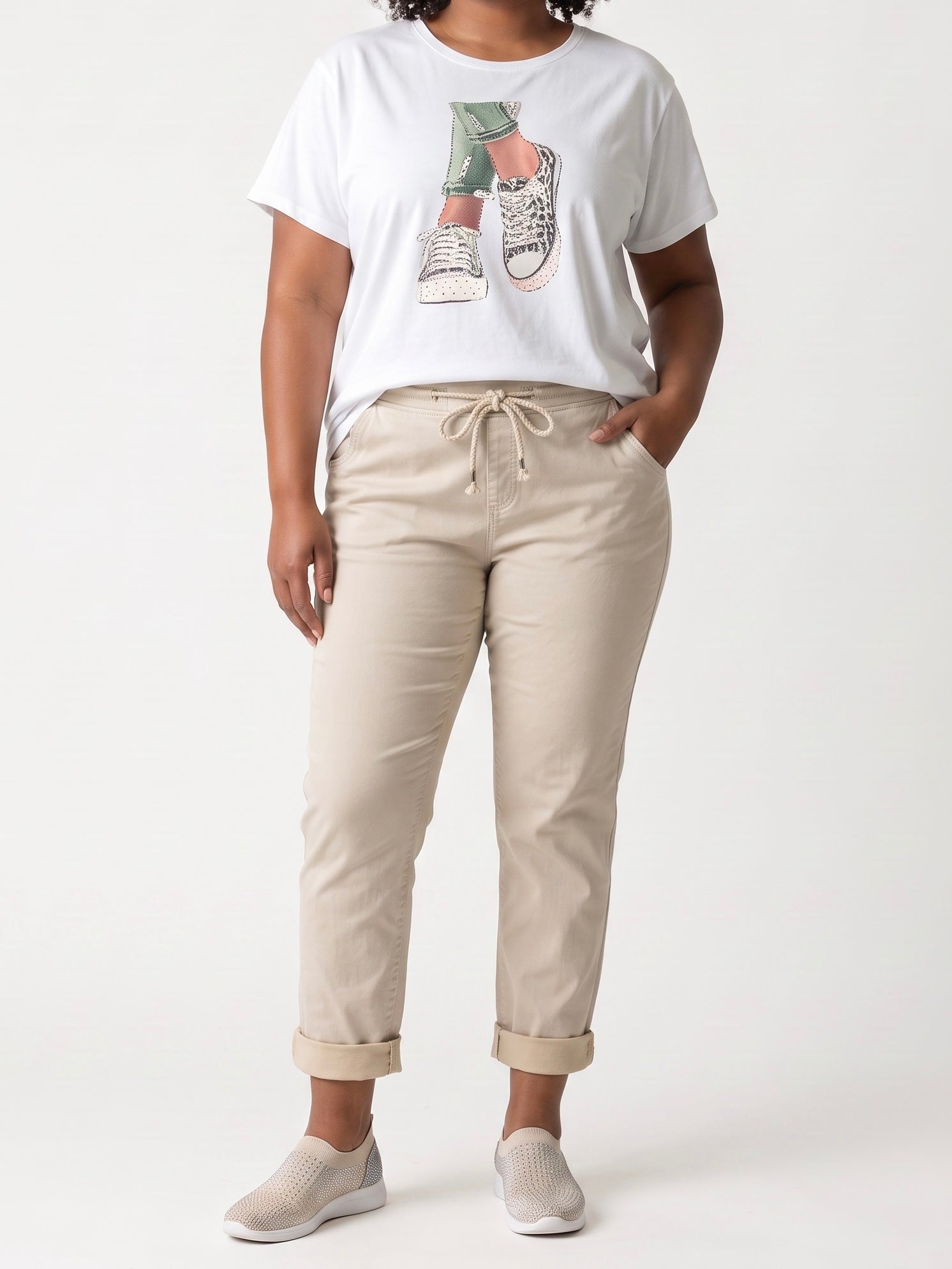 Jeans mit Kordelzug in 3 Farben