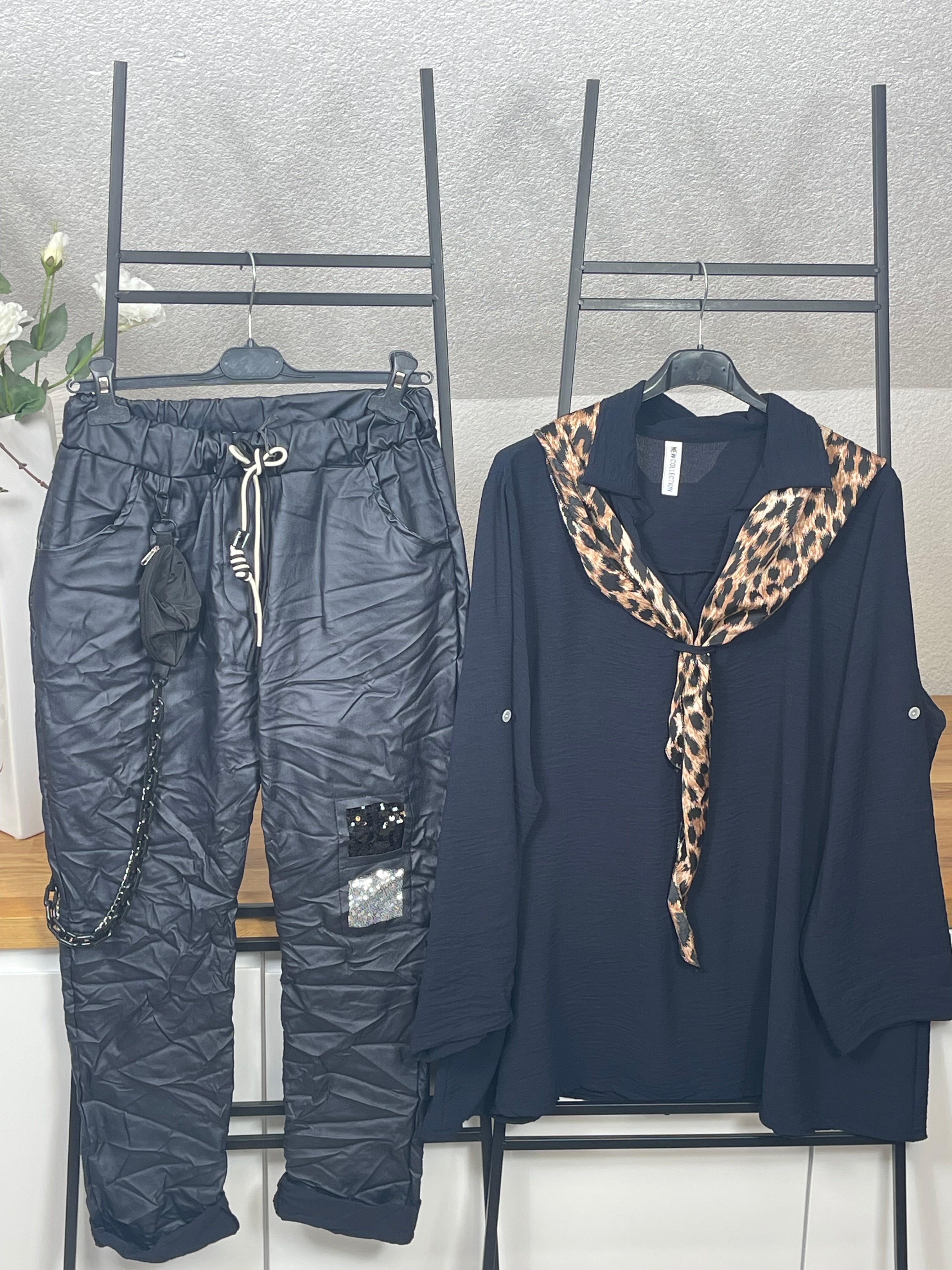 Damen Jogpant „Lovely“ Kunstleder Gr. 38 - 42 in 6 Farben