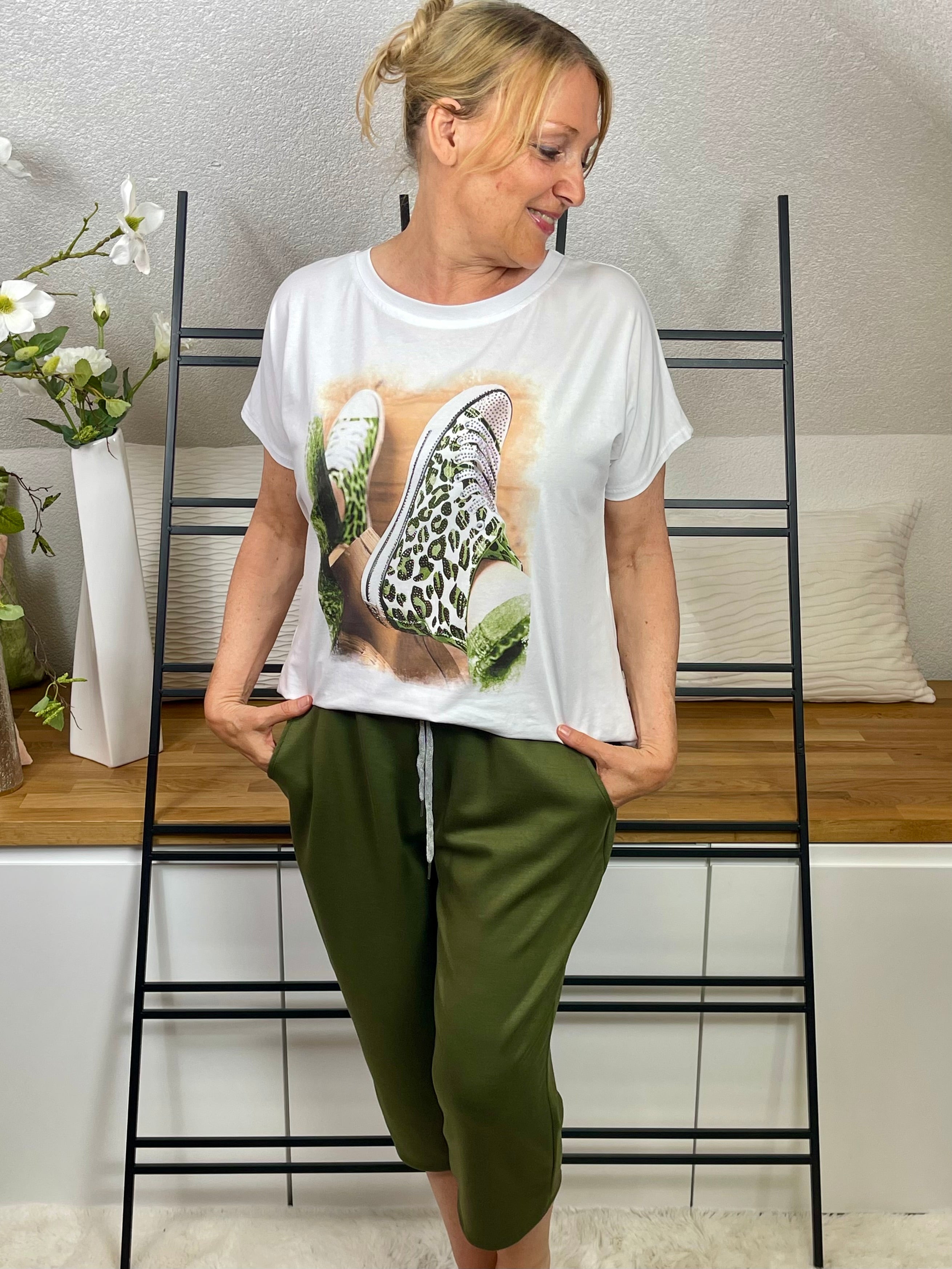 Damen 3/4 Jogpant „Fluffi“ Einheitsgrösse Gr. 42 - 48 in 10 Farben