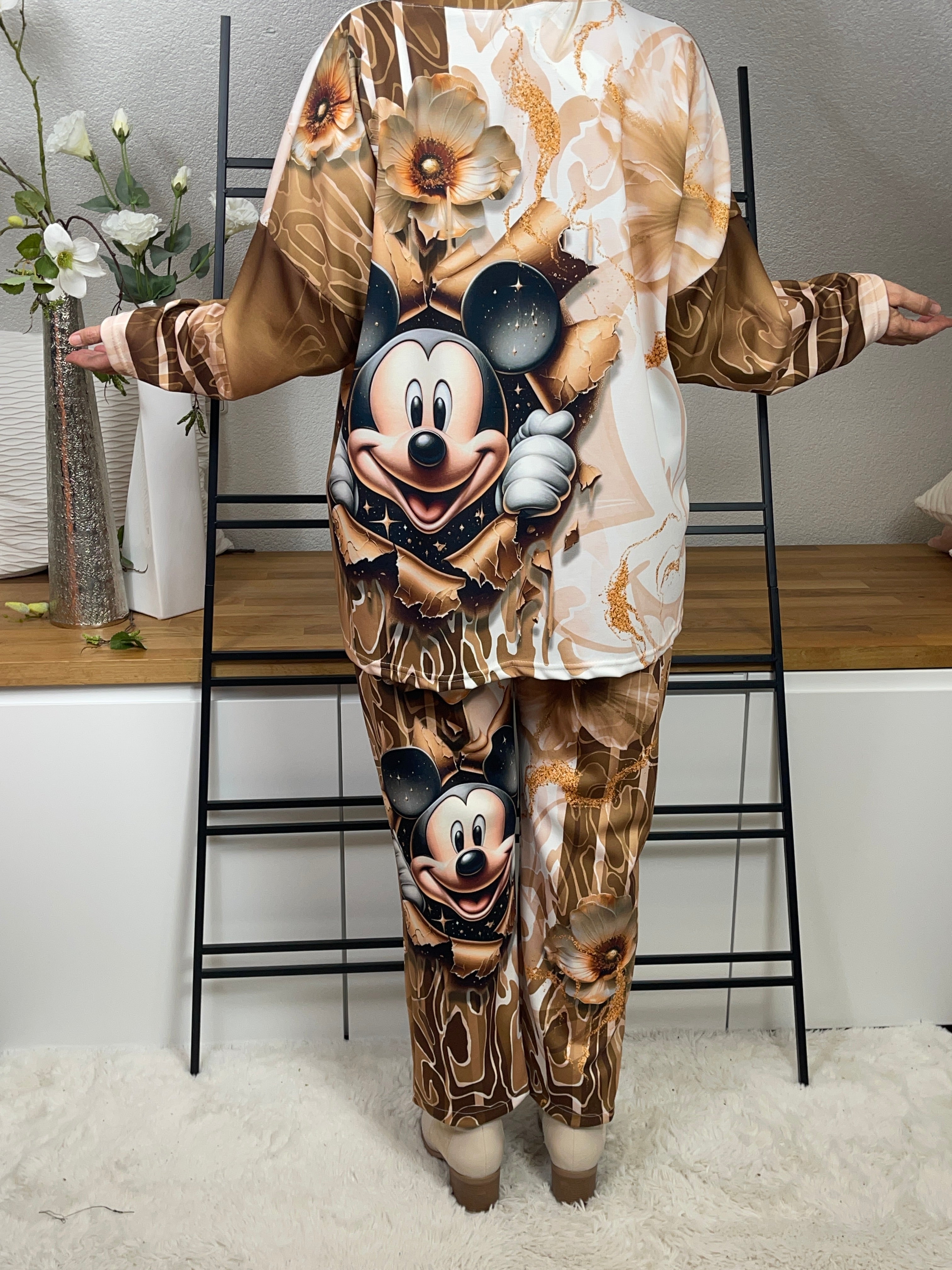 Damen - Jogpant „Mickey“ mit „Wow“ Effekt Einheitsgrösse Gr. 42/44 - 50 in 2 Farben