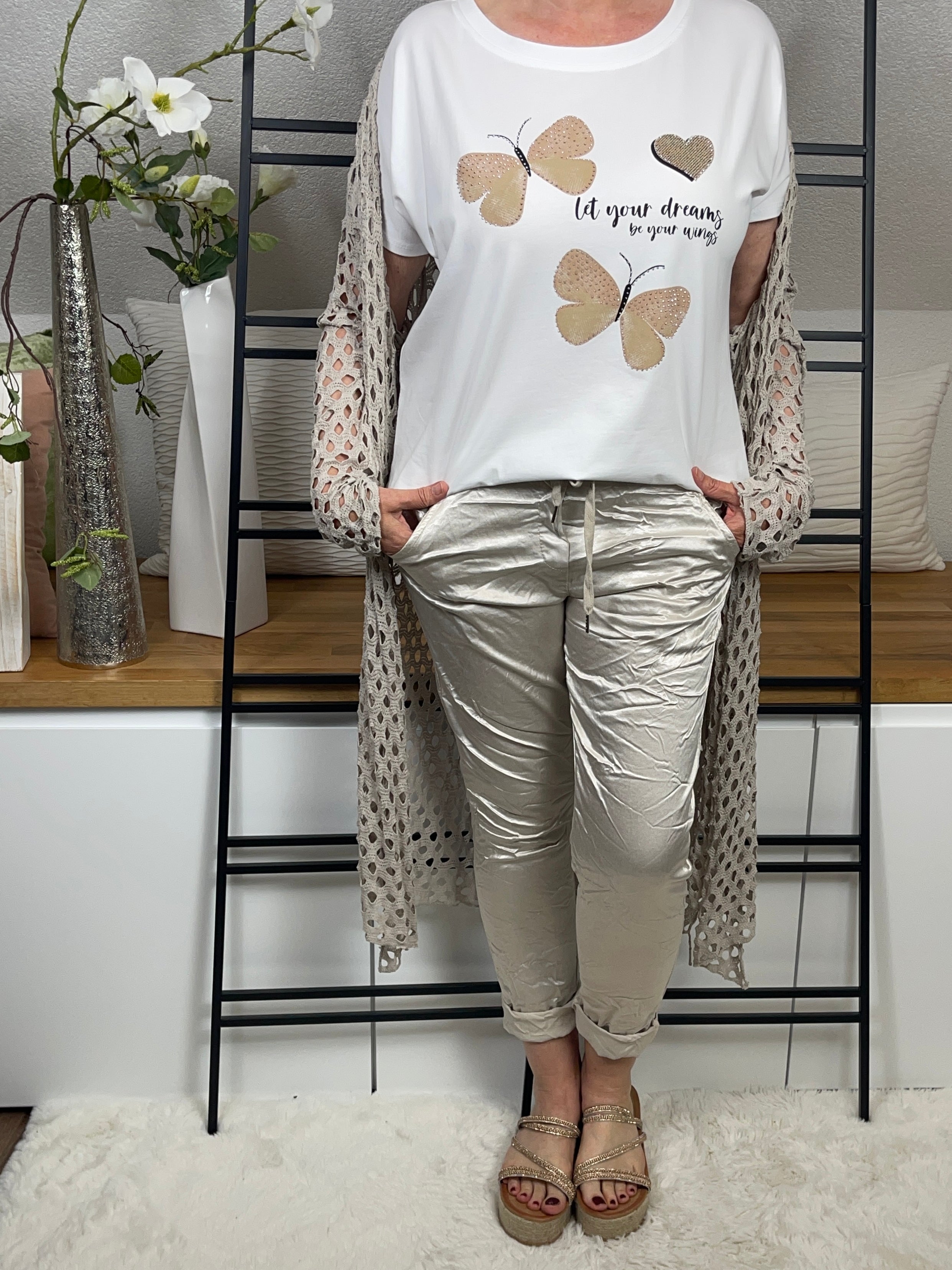 !!!!KEINE RETOURE MÖGLICH!!!! Damen - Jogpant „Shiney“ Einheitsgrösse Gr. 38 - 42 in 7 Farben