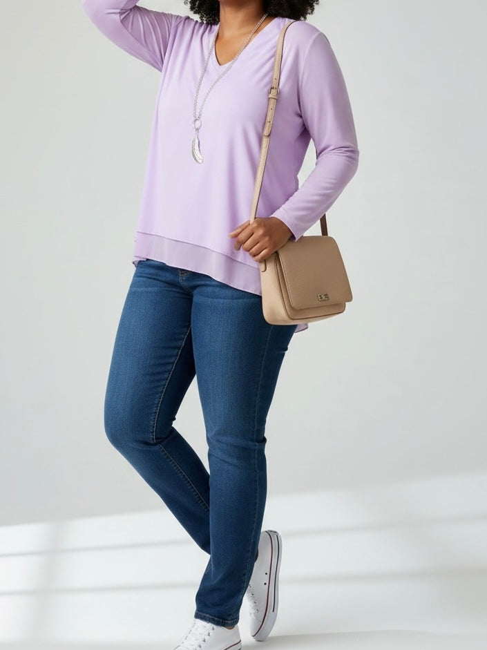 Schicke Lagen - Bluse in 4 Farben