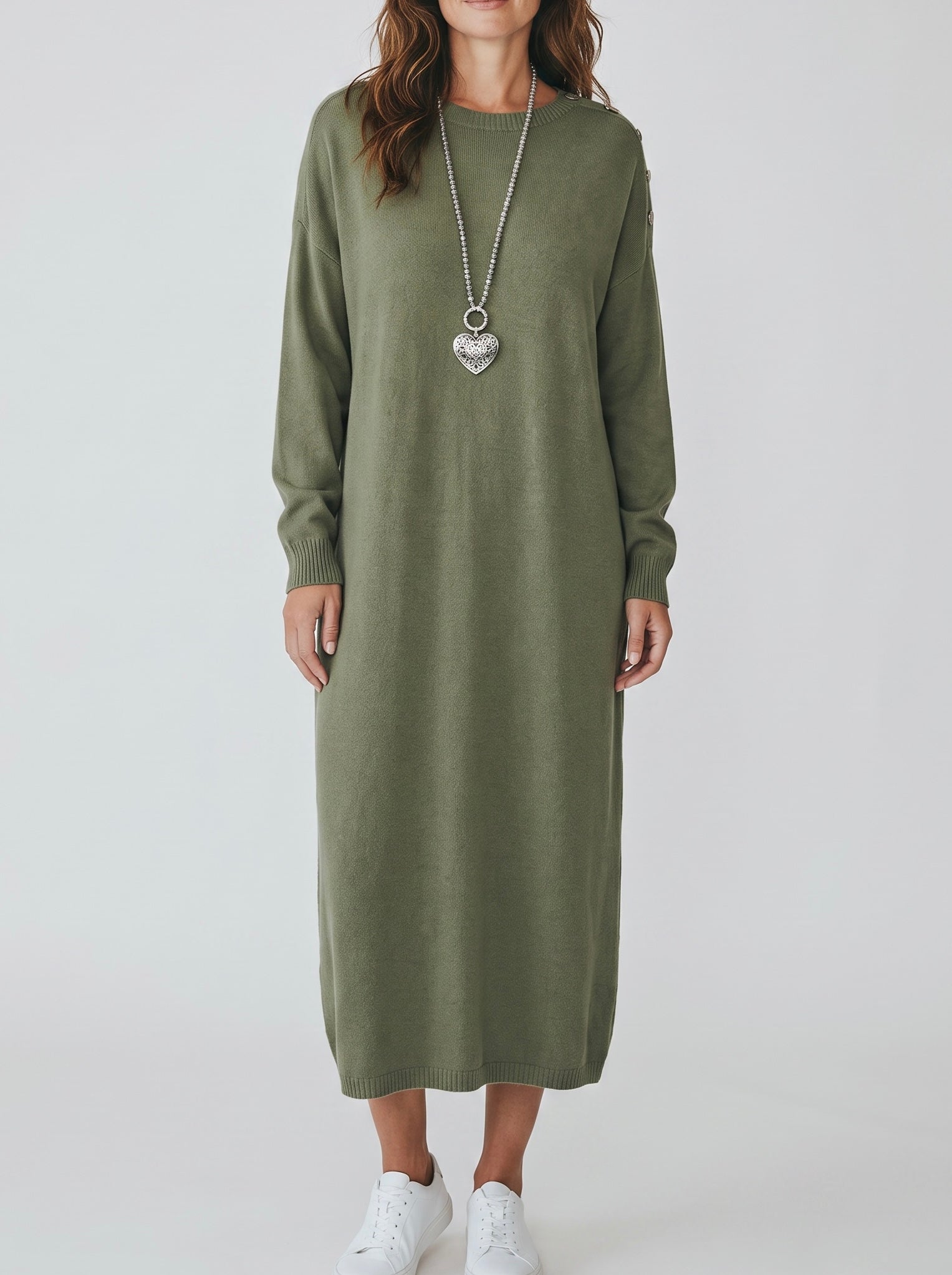 Elegantes Feinstrick - Kleid Einheitsgröße in 2 Farben