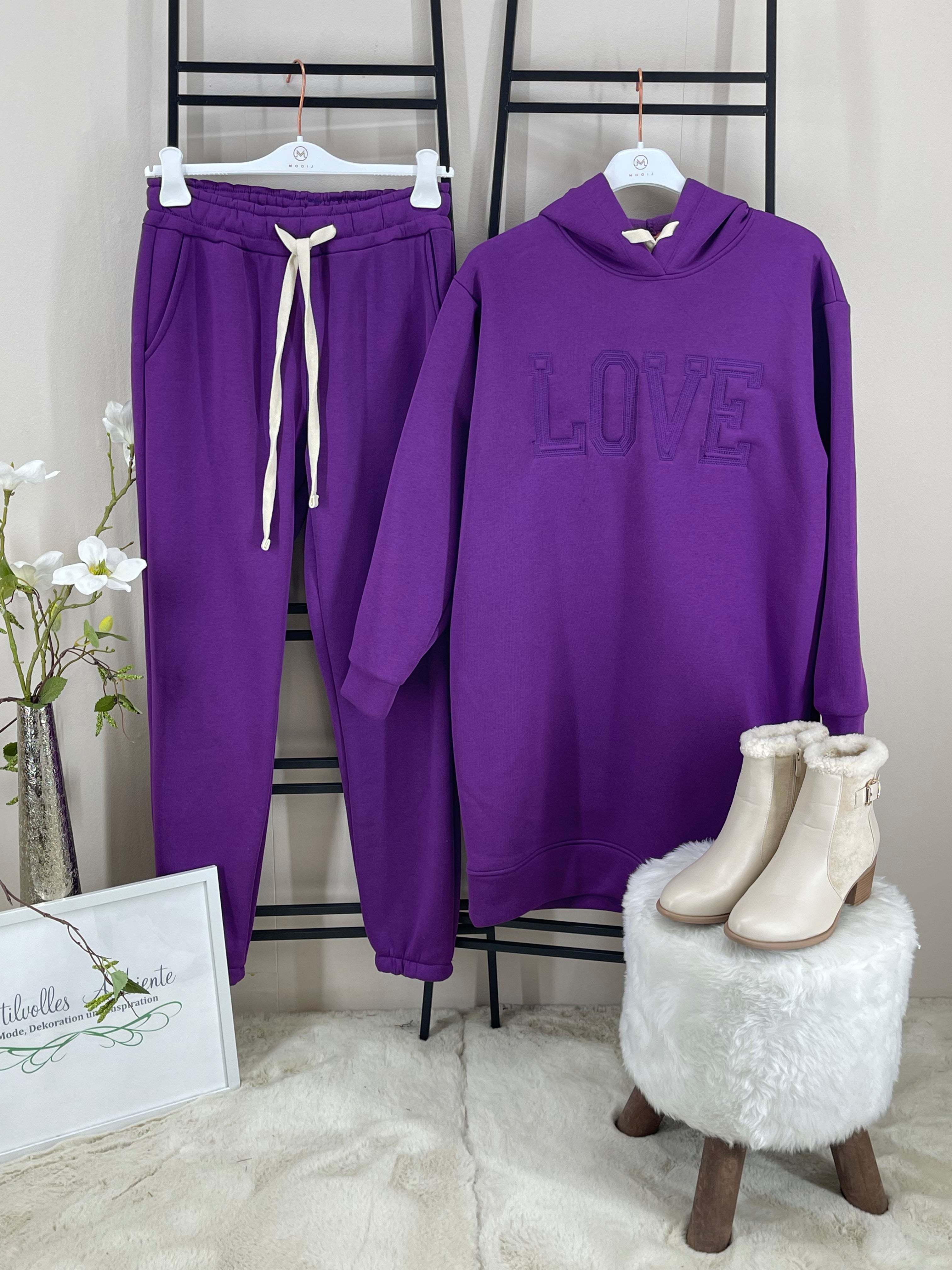 !!!!Keine RETOURE MÖGLICH!!! Hoodie - Kleid „Love“ Einheitsgrösse Gr. 36 - 42