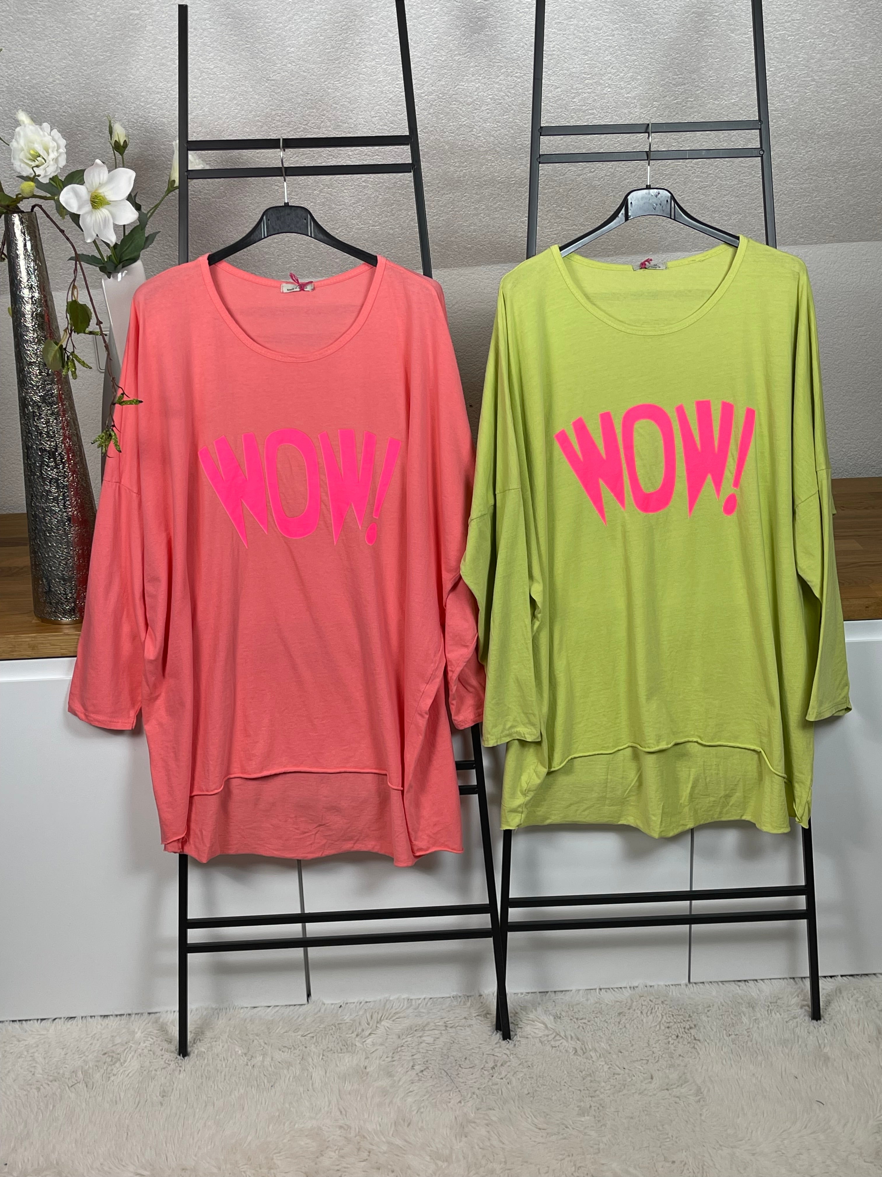 !!!!KEINE RETOURE MÖGLICH!!!! 
Maxi - Shirt „WOW“ Einheitsgrösse Gr. 38 - 48