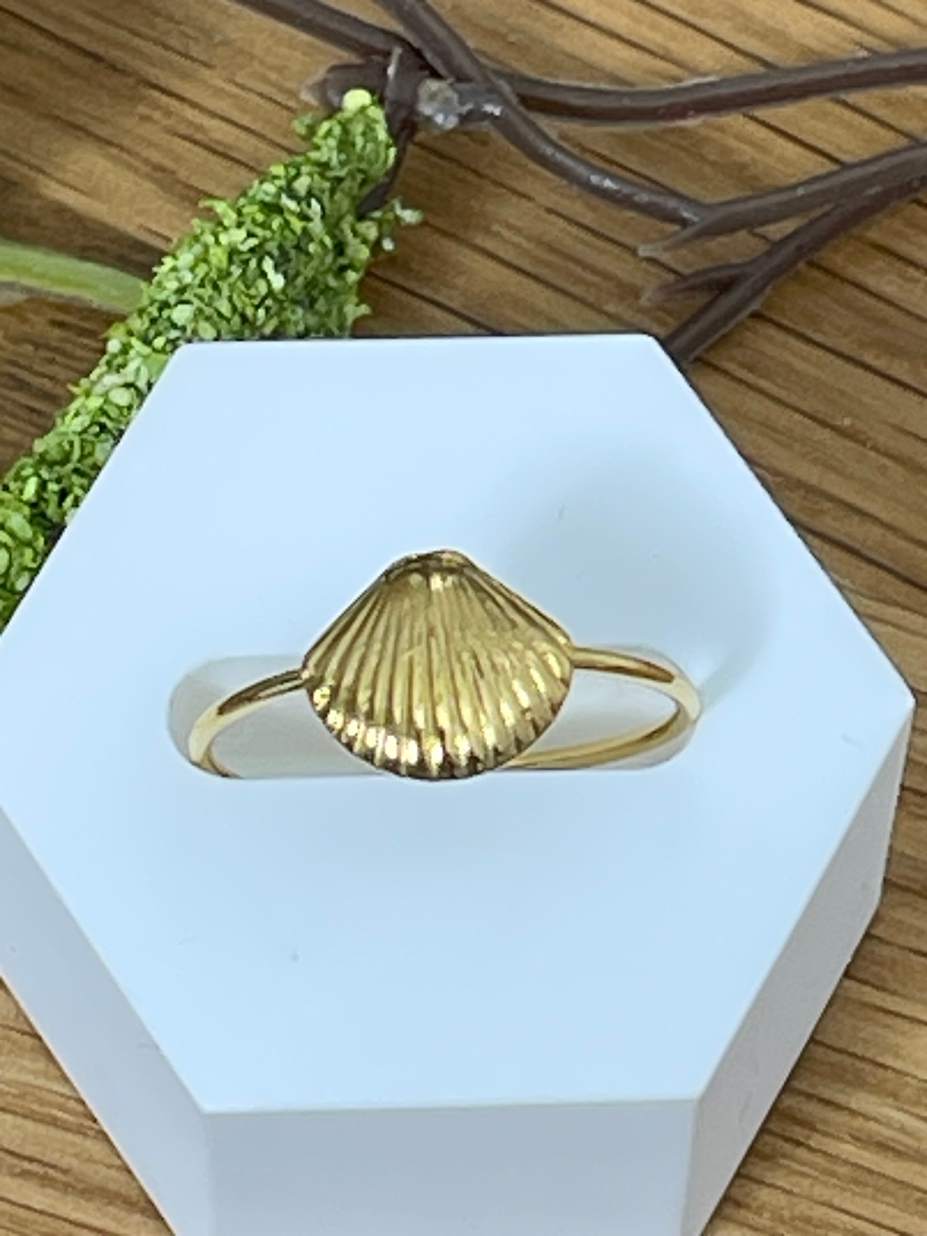 Verstellbarer Edelstahl Fingerring „Maritim“ in gold, verschiedene Modelle