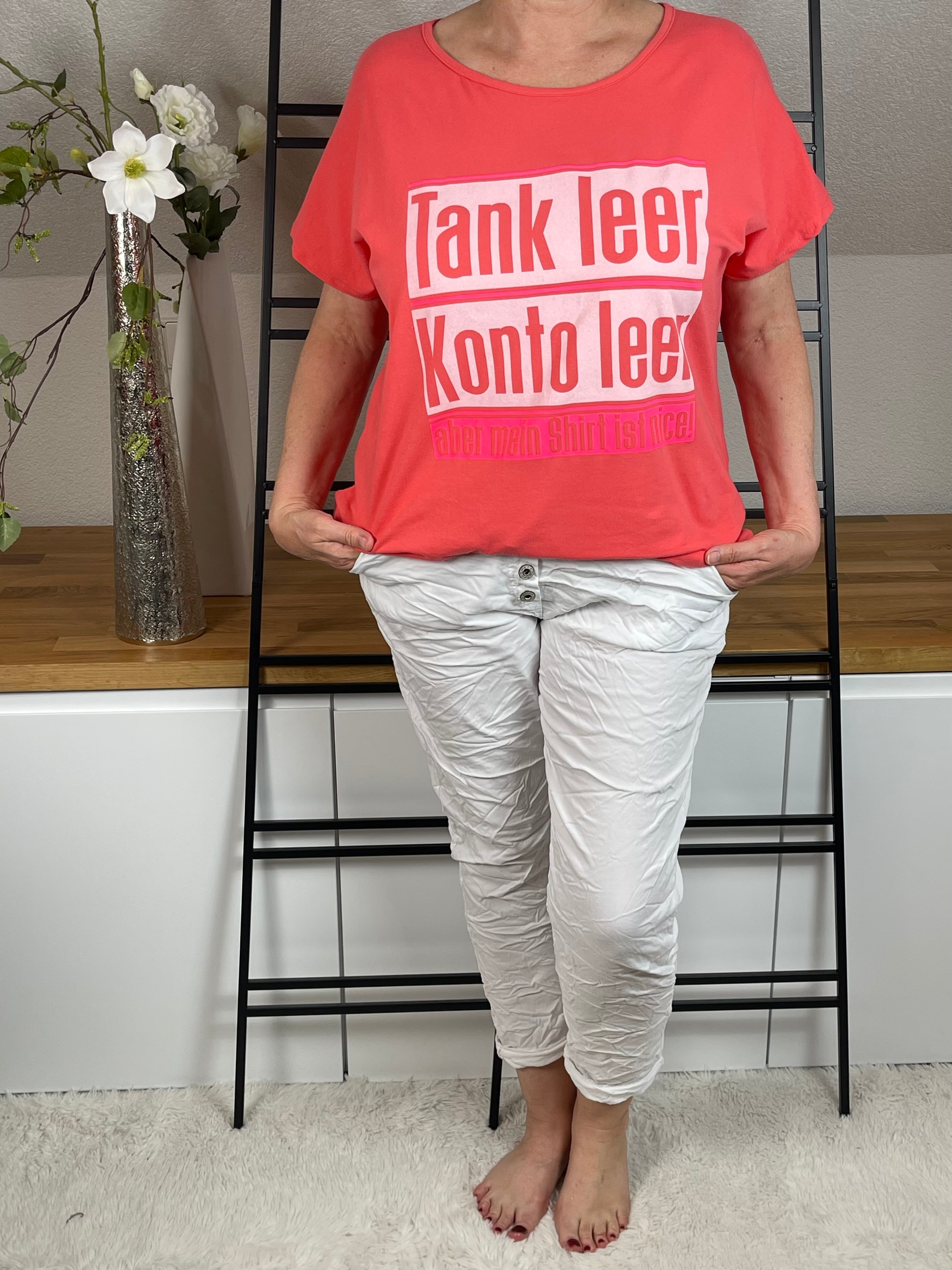 !!!!KEINE RETOURE MÖGLICH!!!!Maxi - Shirt - Kleid  „Tank leer…“ Einheitsgrösse Gr. 40 - 46 in 2 Farben