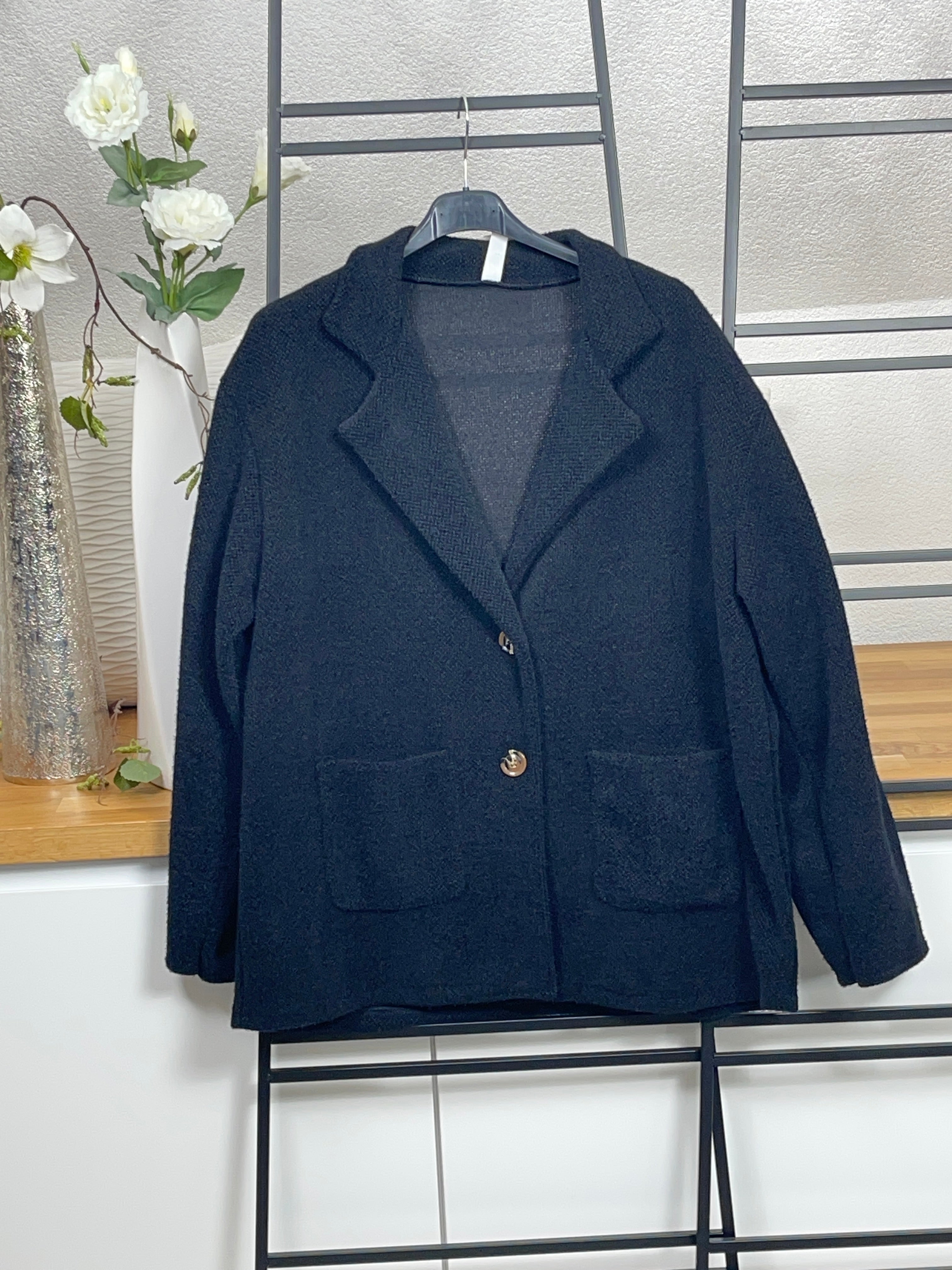 Damen „Boucle“ Blazer Einheitsgrösse Gr. 42- 46 in 2 Farben