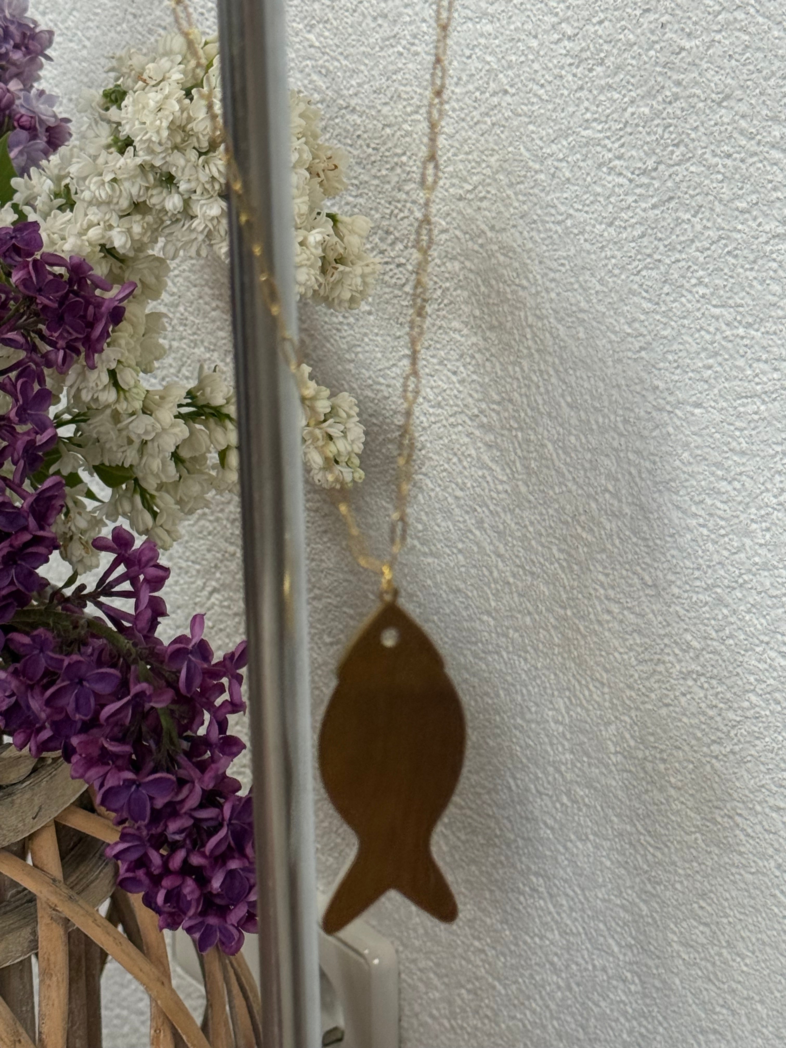 Lange maritime Edelstahl - Glieder - Kette „Fisch“ in 2 Farben