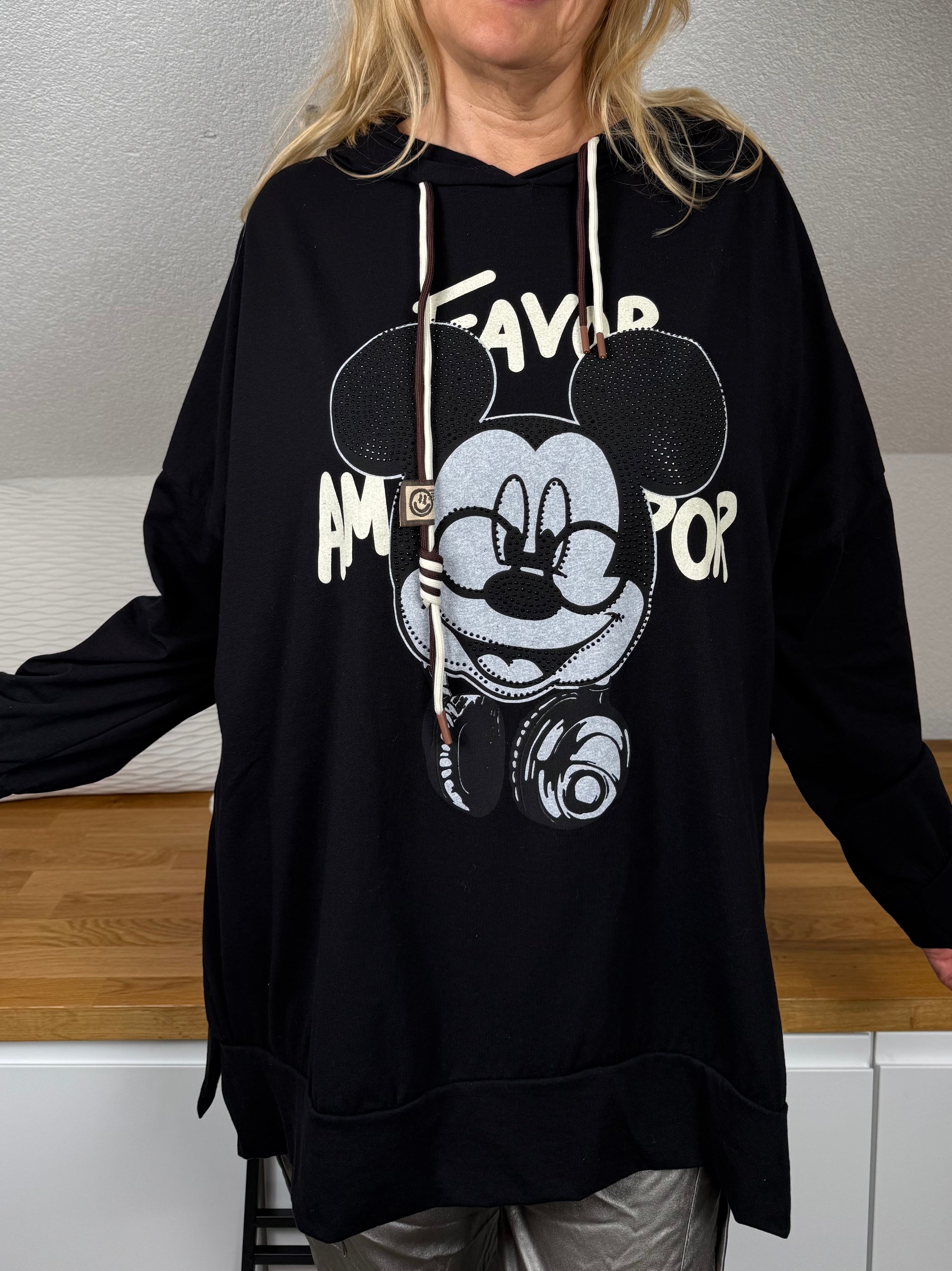 Damen - Hoodie „Mickey“ Einheitsgrösse Gr. 40 - 48 in 3 Farben