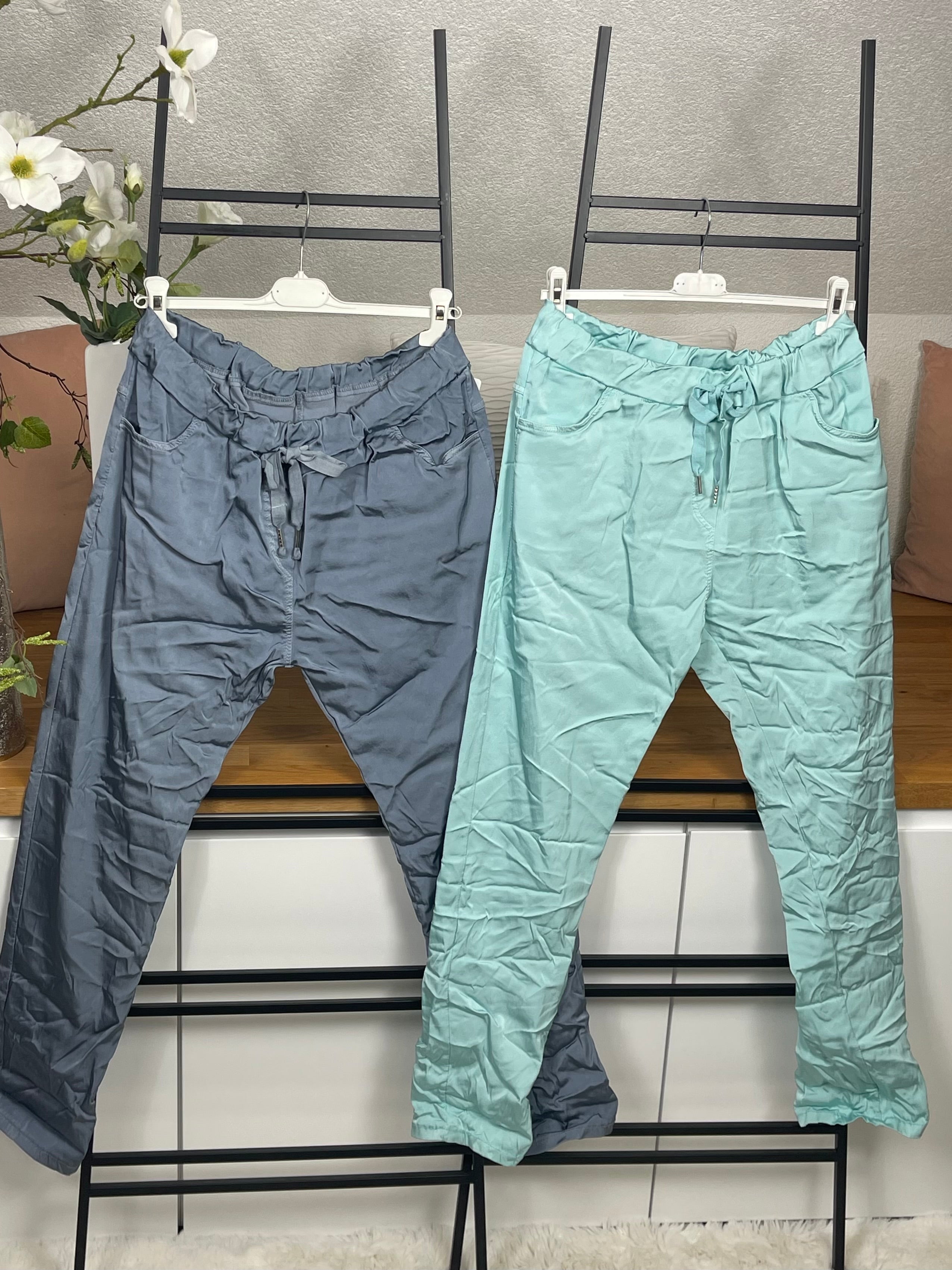 !!!KEINE RETOURE MÖGLICH !!! Damen - Jogpant „Shiney“ Einheitsgrösse Gr. 42 - 48+ in 9 Farben