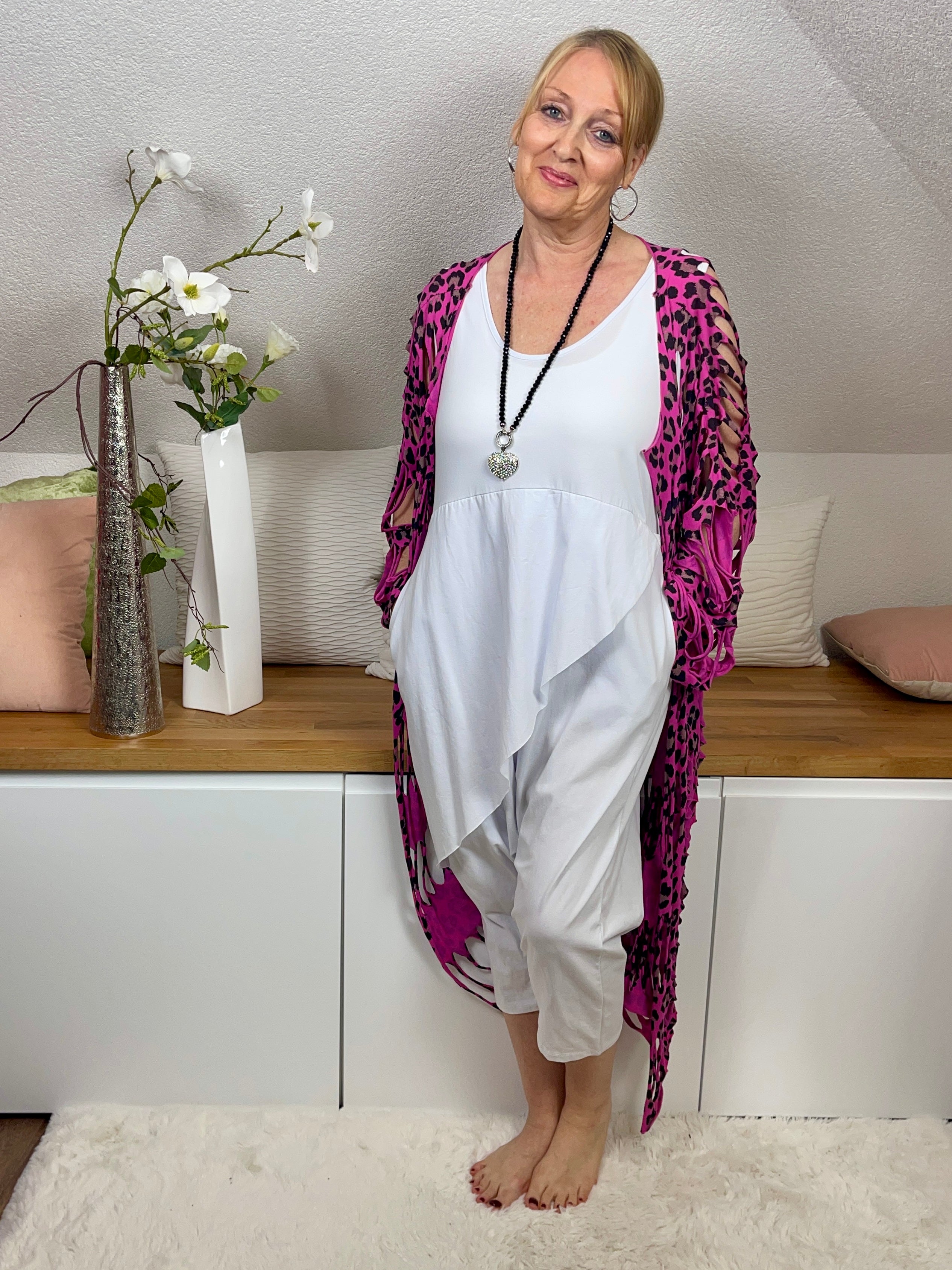 !!!!KEINE RETOURE MÖGLICH!!!! Leichte Damen - Longjacke „Animal Lochi“ Einheitsgrösse Gr. 36 - 46