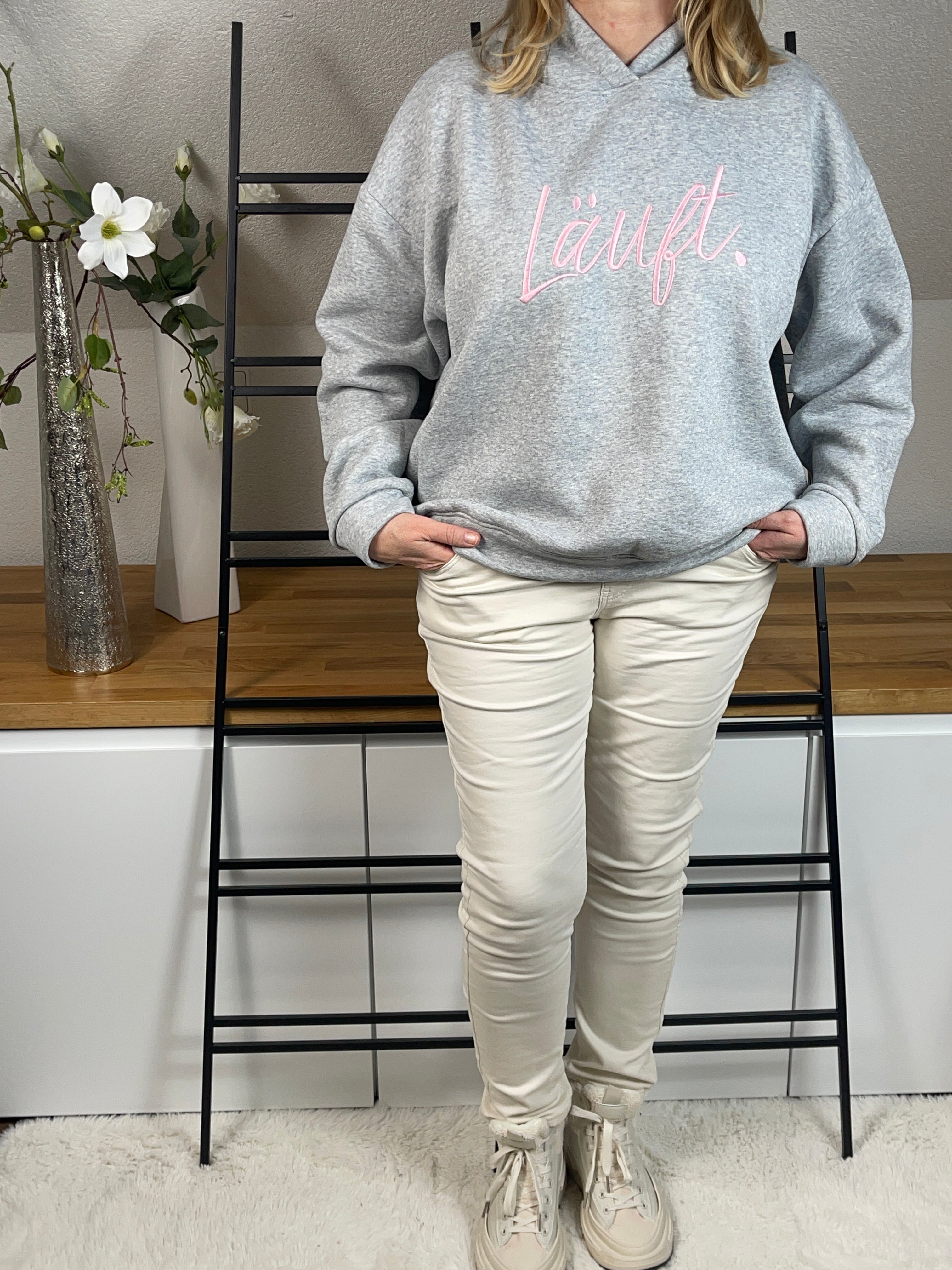 !!!!Keine RETOURE MÖGLICH!!! Hoodie „Läuft“ Einheitsgrösse Gr. 36 - 44