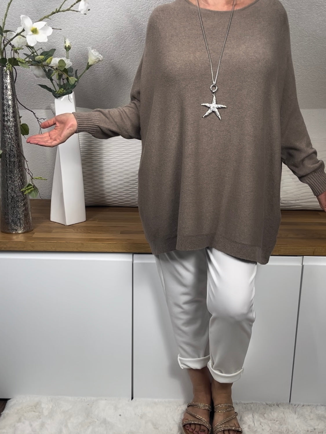 Damen - Pullover „Fluffi“ Einheitsgrösse Gr. 38 - 48 in 12 Farben