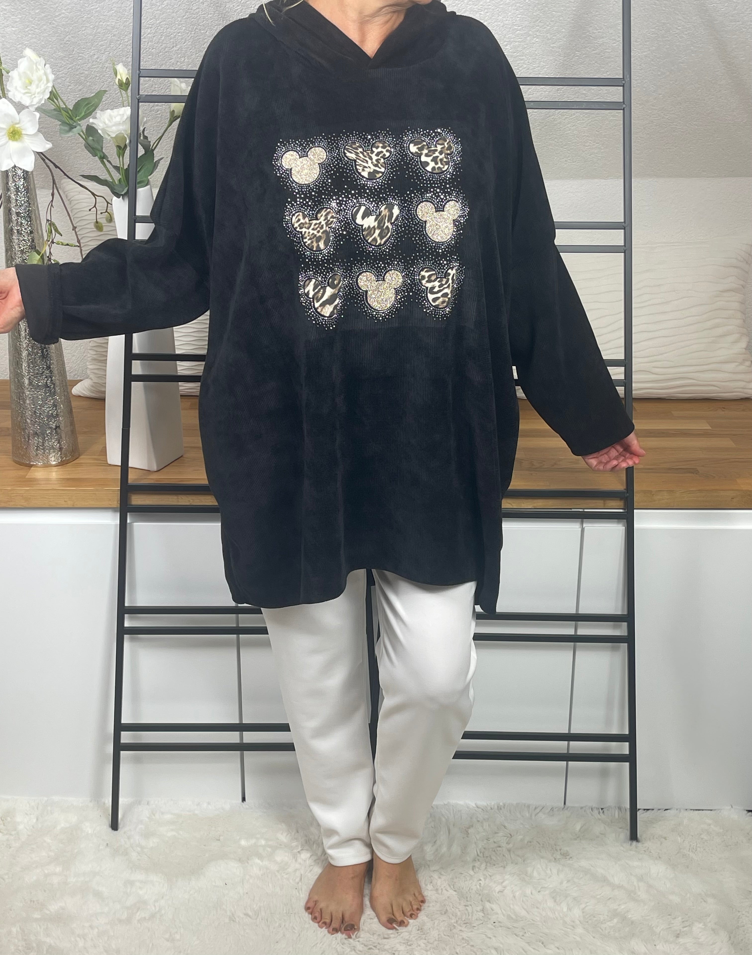 Damen -Hoodie „Mickey“ Einheitsgrösse Gr. 42 - 48 in 5 Farben