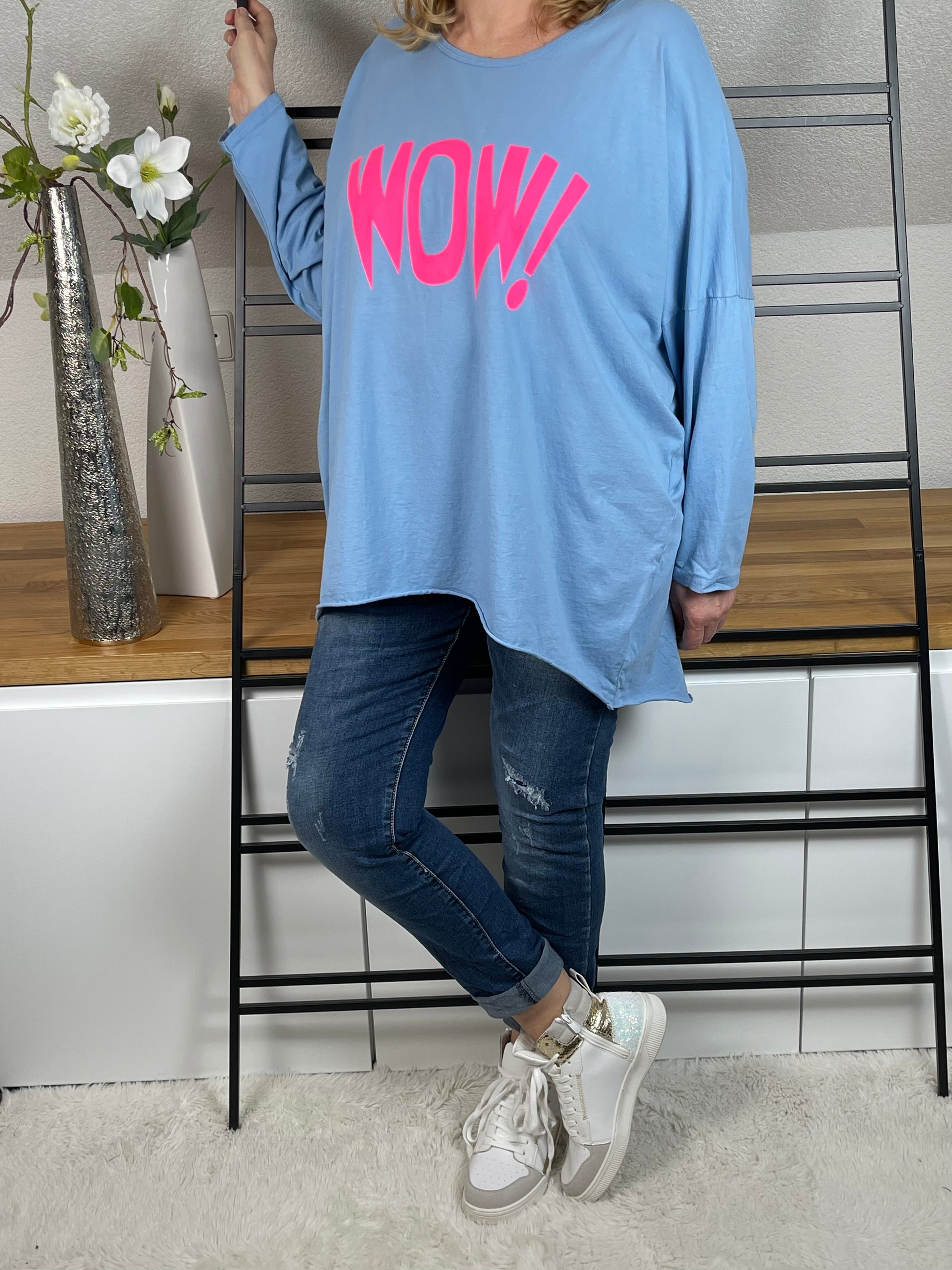 !!!!KEINE RETOURE MÖGLICH!!!! 
Maxi - Shirt „WOW“ Einheitsgrösse Gr. 38 - 48