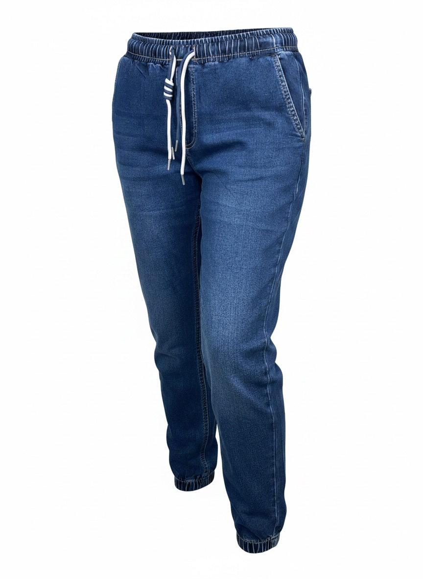 Jeans - Jogpant mit toller Kordel in blau