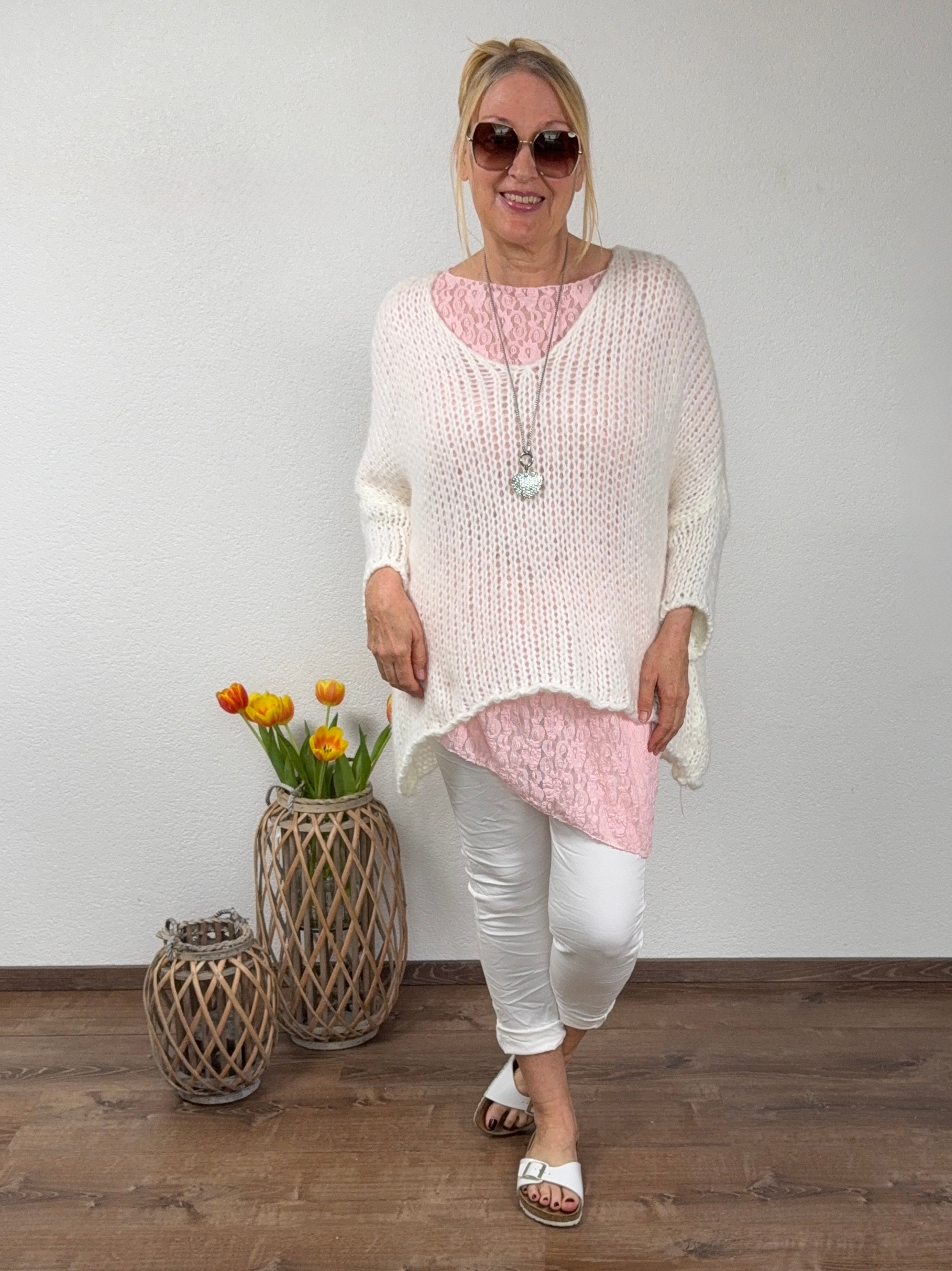 T - Shirt aus Spitze Einheitsgröße Gr. 40 - 46 in 2 Farben