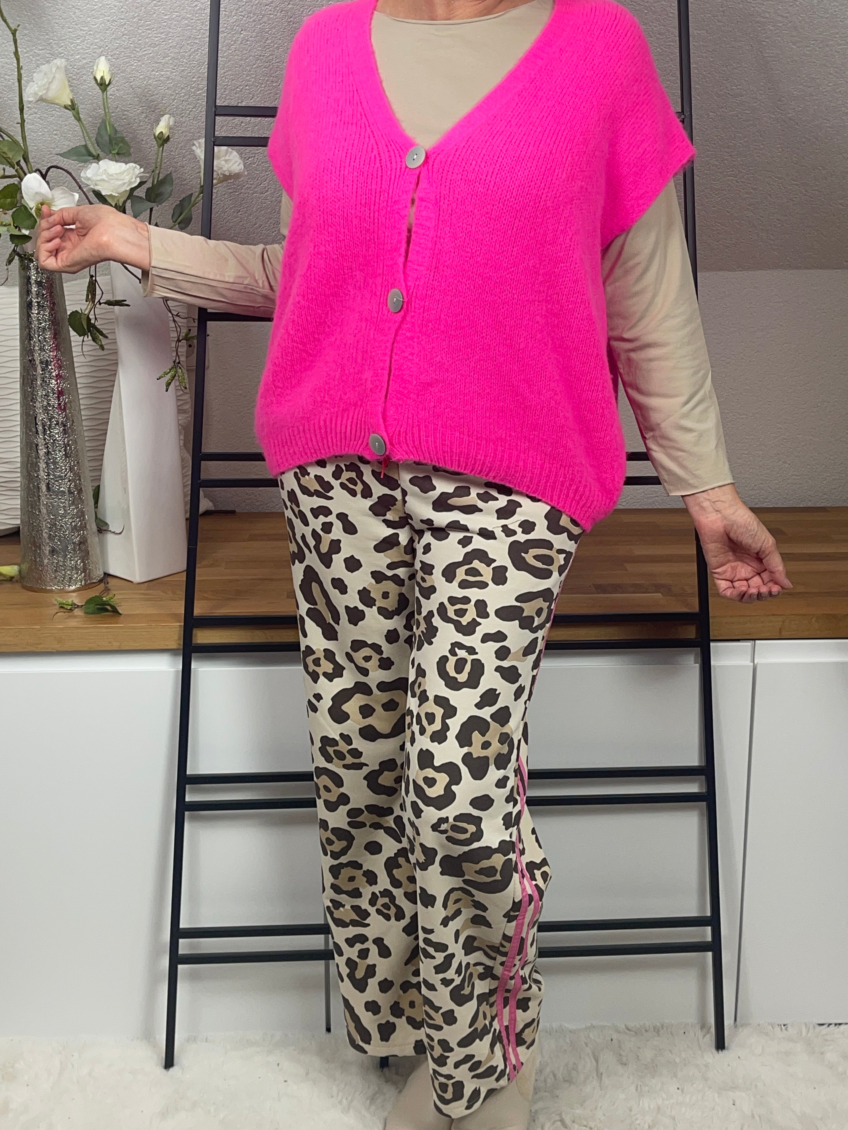 Damen Strickweste ärmellos mit „Babyalpaca“ Einheitsgrösse Gr. 36 - 44 in 3 Farben