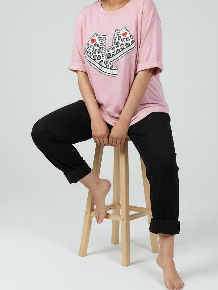 Glam „Fluffi“ Shirt in Sweat-Qualität in 2 Farben
