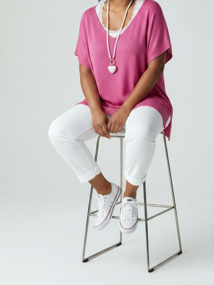 Poncho - Überzieh - „Allrounder“ in pink