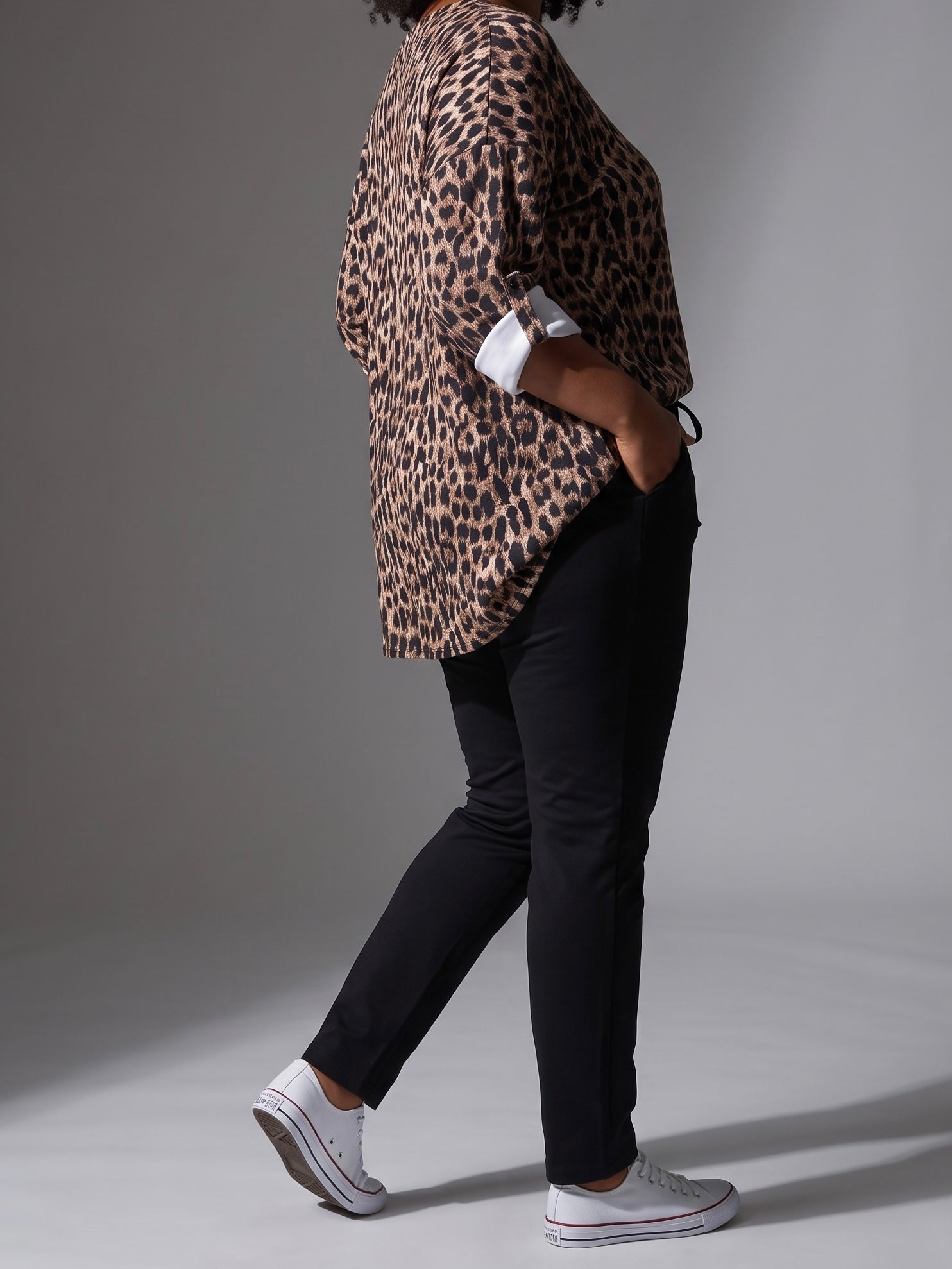 Elegantes Shirt mit „Animal Print“ in weiß - braun - schwarz