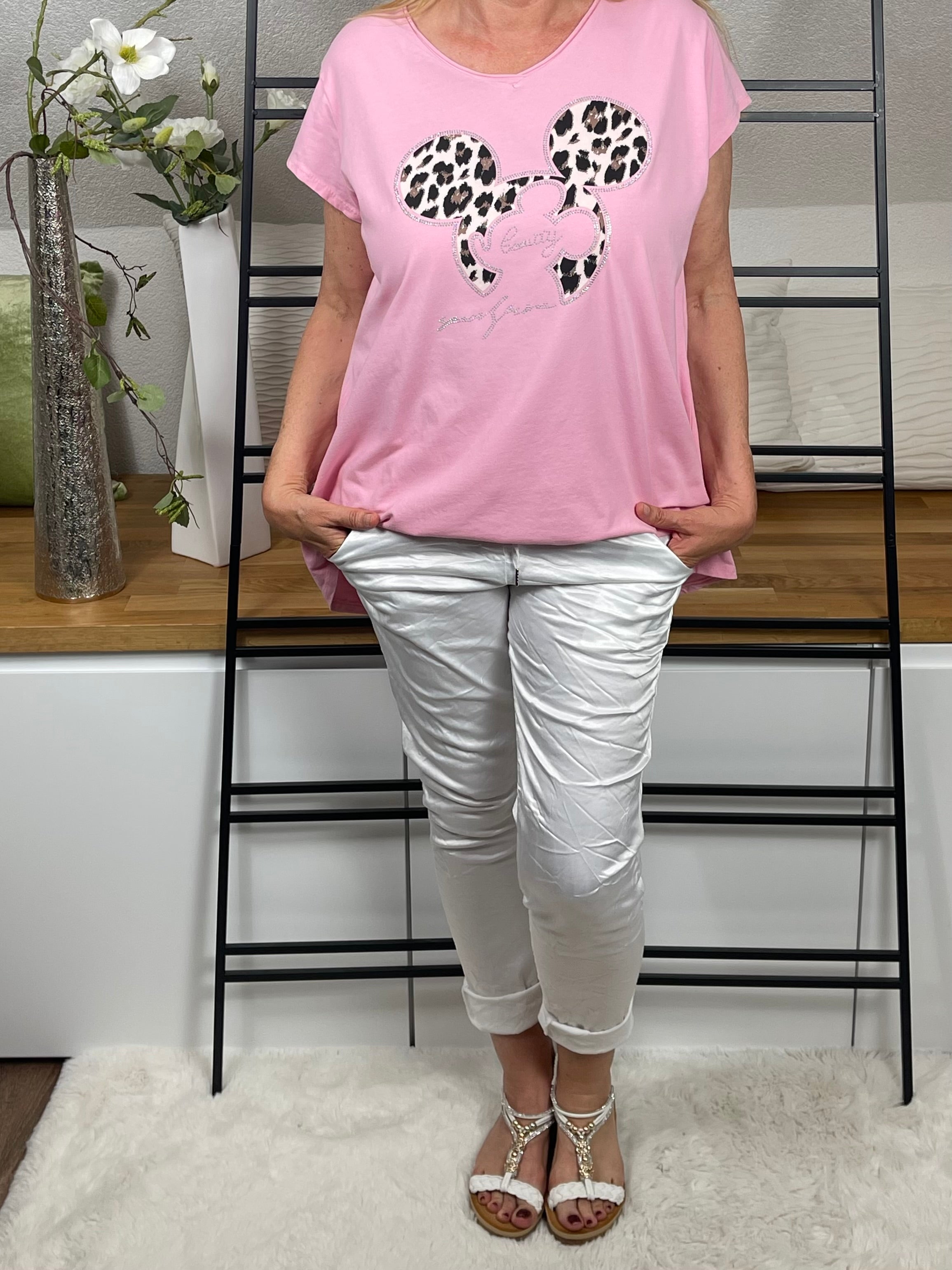 !!!!KEINE RETOURE MÖGLICH!!!! Damen - T - Shirt „Mickey“ Einheitsgrösse Gr. 38 - 44 in 6 Farben