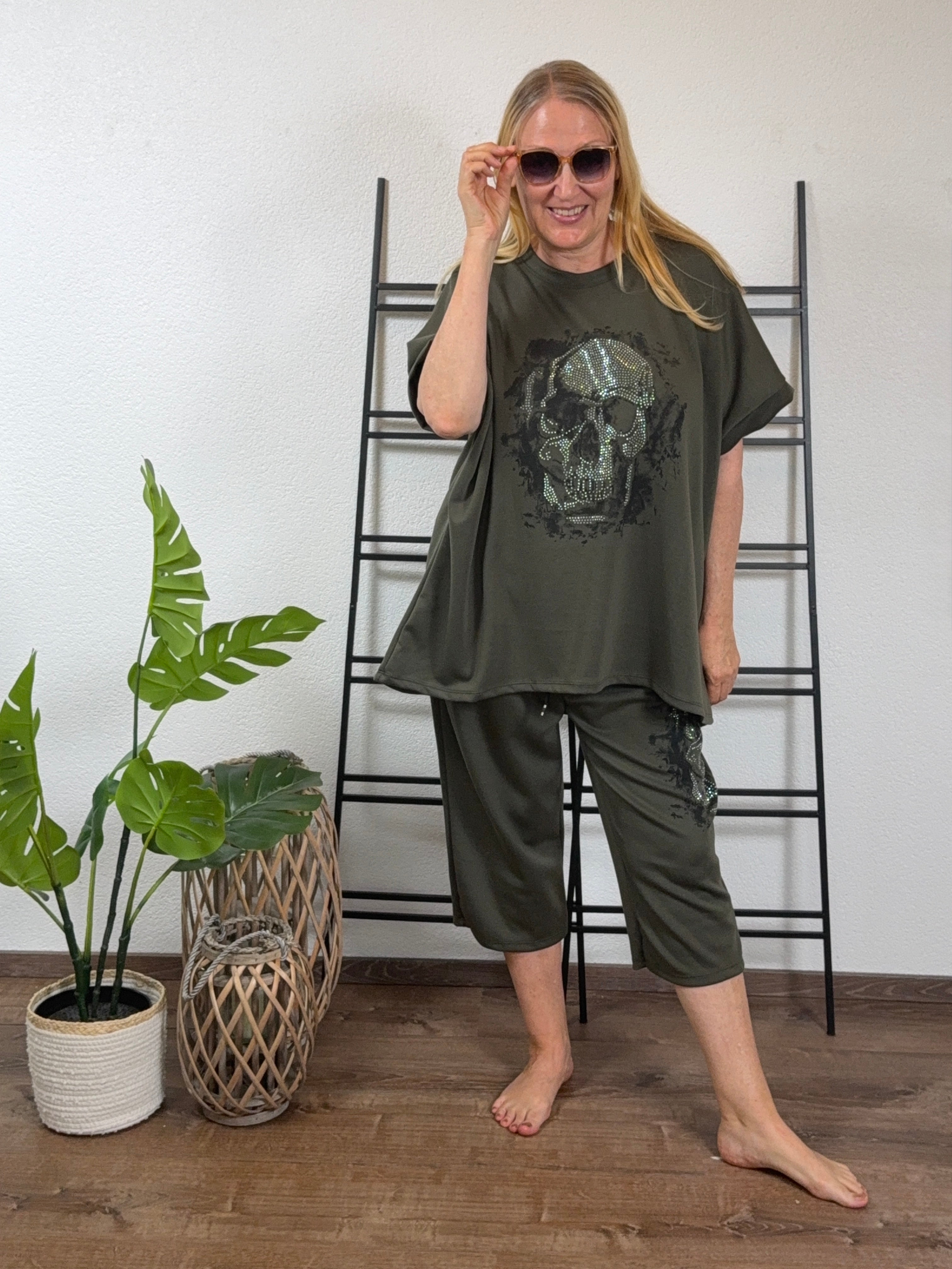 T - Shirt „Fluffi Skull“ Einheitsgrösse Gr. 42 - 48 in 3 Farben