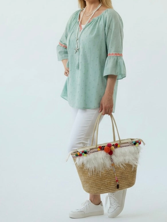 Tunika „Boho“ Einheitsgrösse Gr. 40 - 46 in 3 Farben