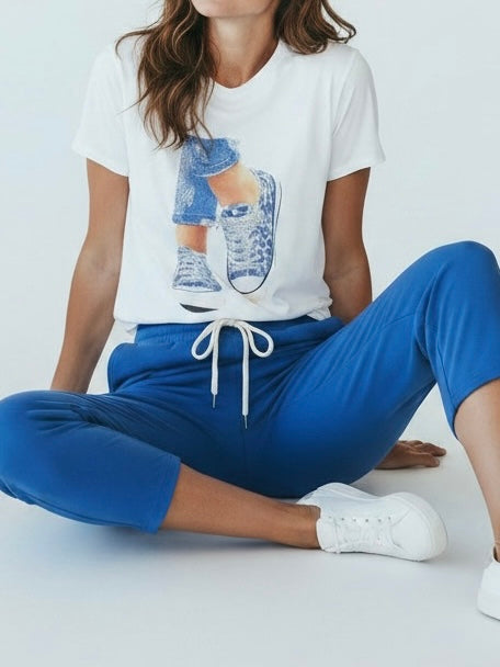T-Shirt „Sneaker" mit Glitzer und Pailletten in 3 Farben