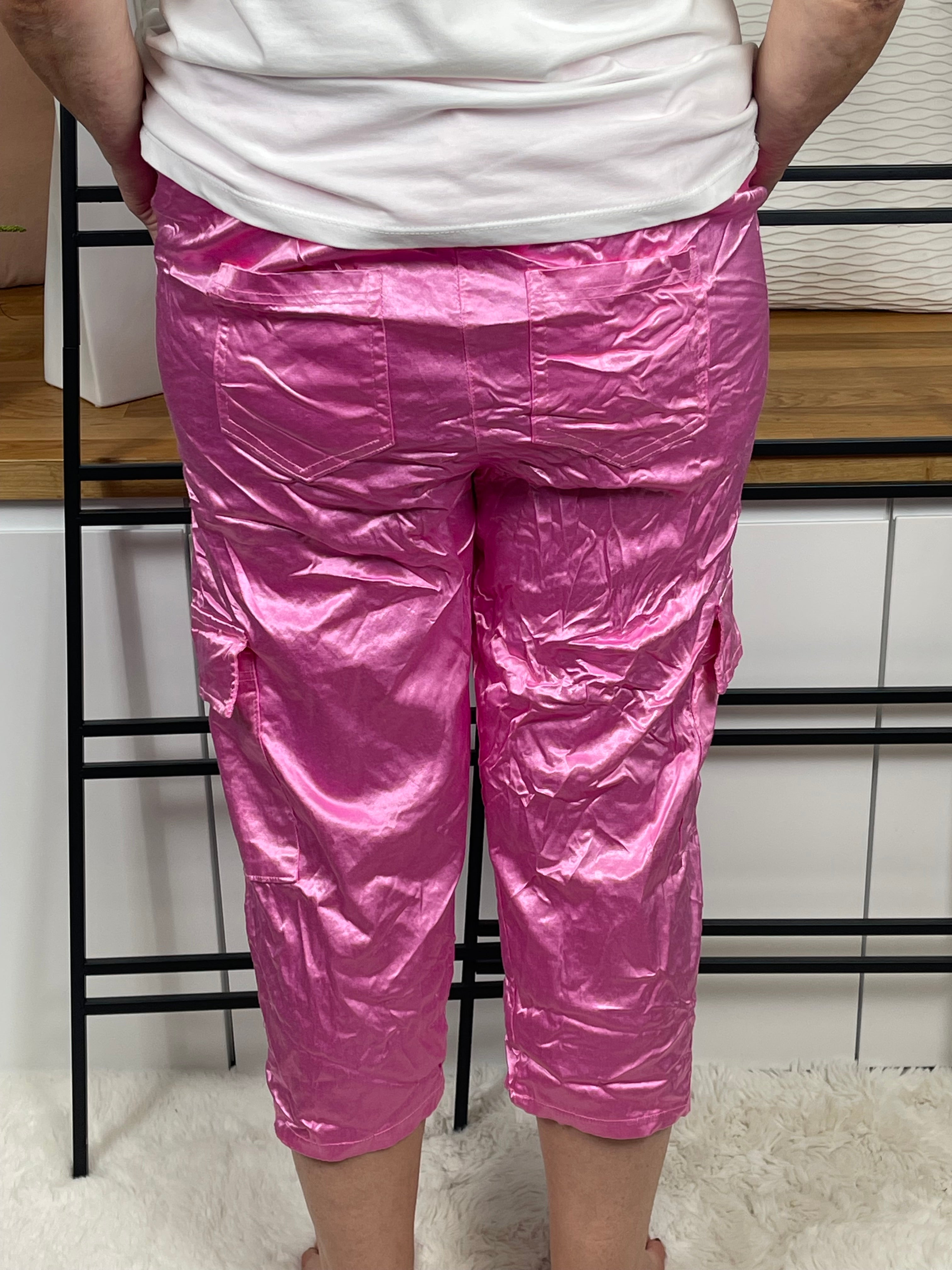 !!!!KEINE RETOURE MÖGLICH!!!!Damen - 3/4 Jogpant „Cargo - Shiney“ Einheitsgrösse Gr. 42 -48+ in 11 Farben