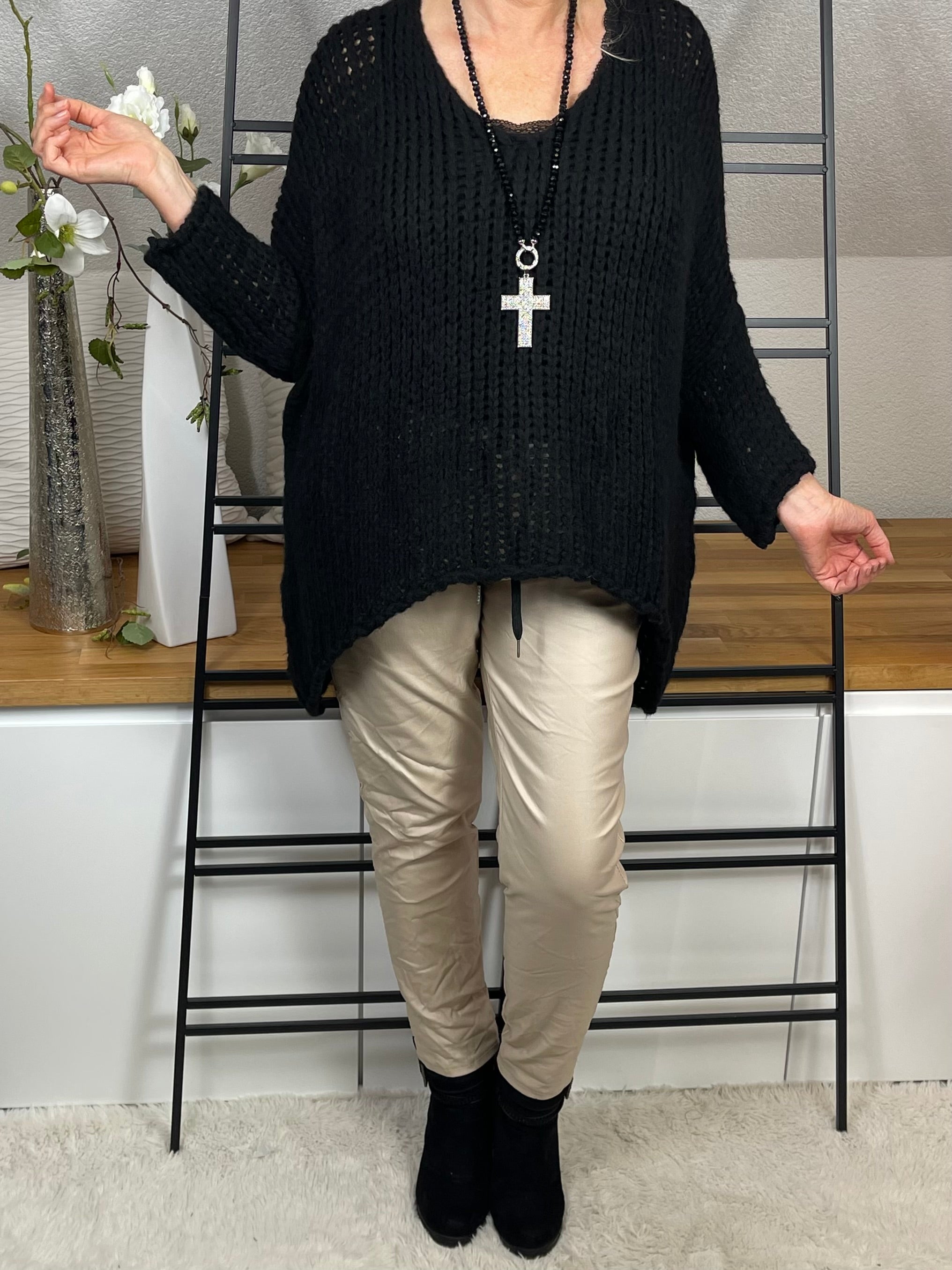 Damen - Pullover „Flauschi“ Einheitsgrösse Gr. 38 - 48 + in vielen Farben