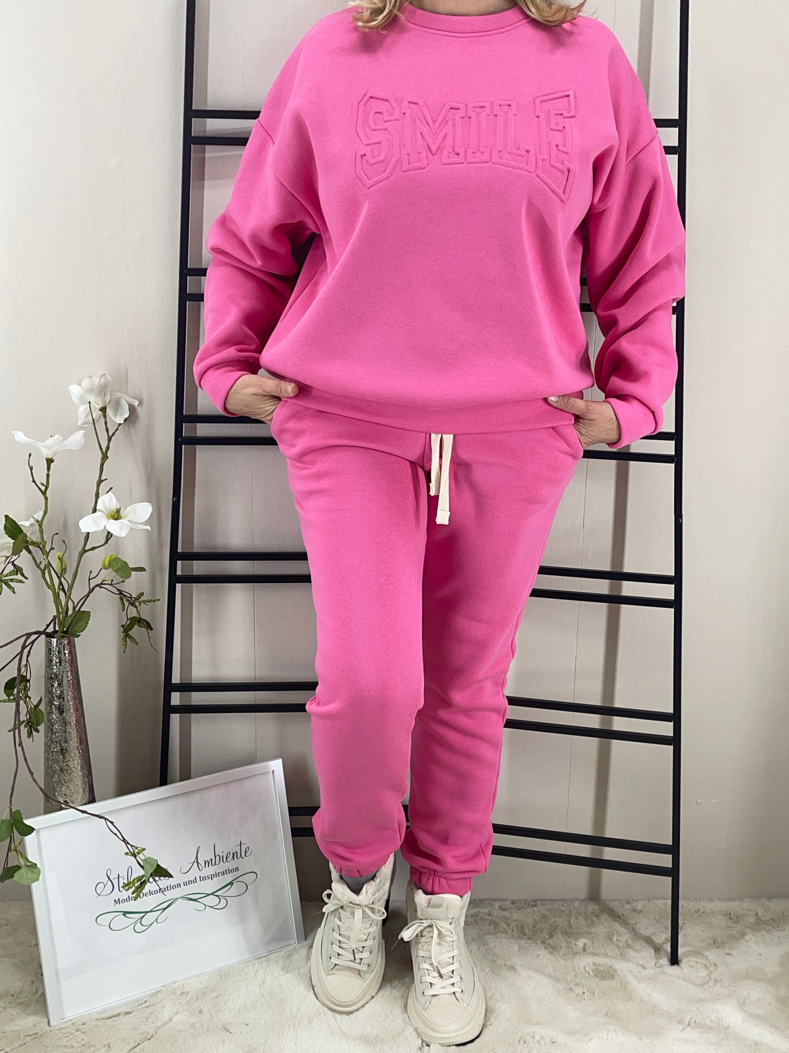 2 tlg. Kombi „Smile“  Einheitsgröße Gr. 36 - 42 in 5 Farben