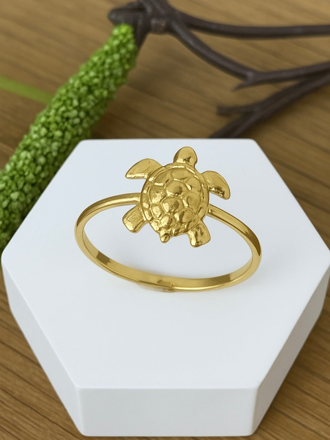 Verstellbarer Edelstahl Fingerring „Maritim“ in gold, verschiedene Modelle