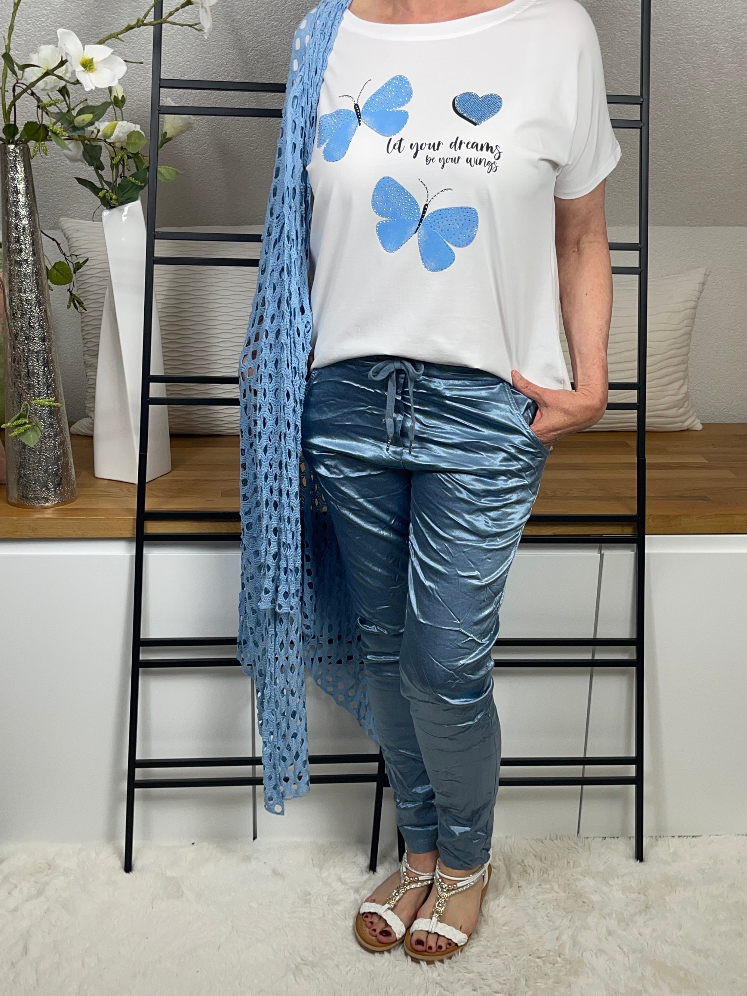 !!!!KEINE RETOURE MÖGLICH!!!! Damen - Jogpant „Shiney“ Einheitsgrösse Gr. 38 - 42 in 7 Farben