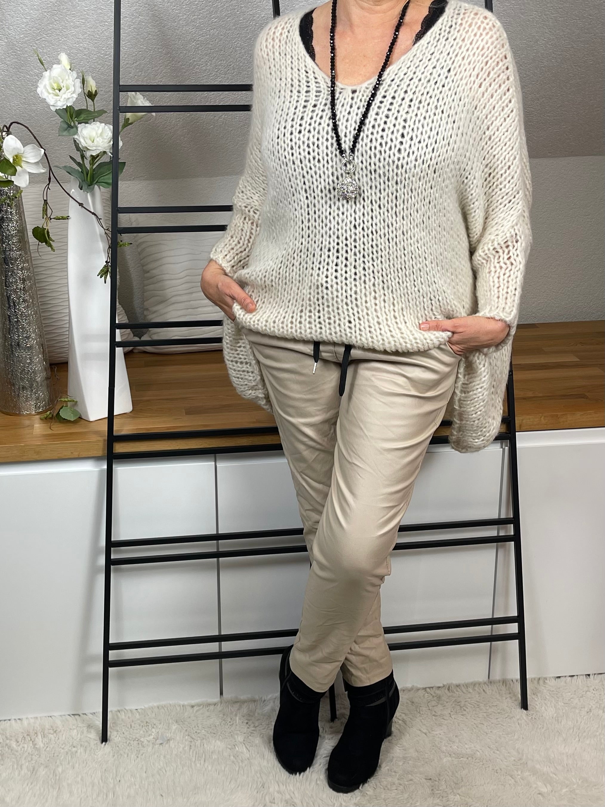 Damen - Pullover „Flauschi“ Einheitsgrösse Gr. 38 - 48 + in vielen Farben