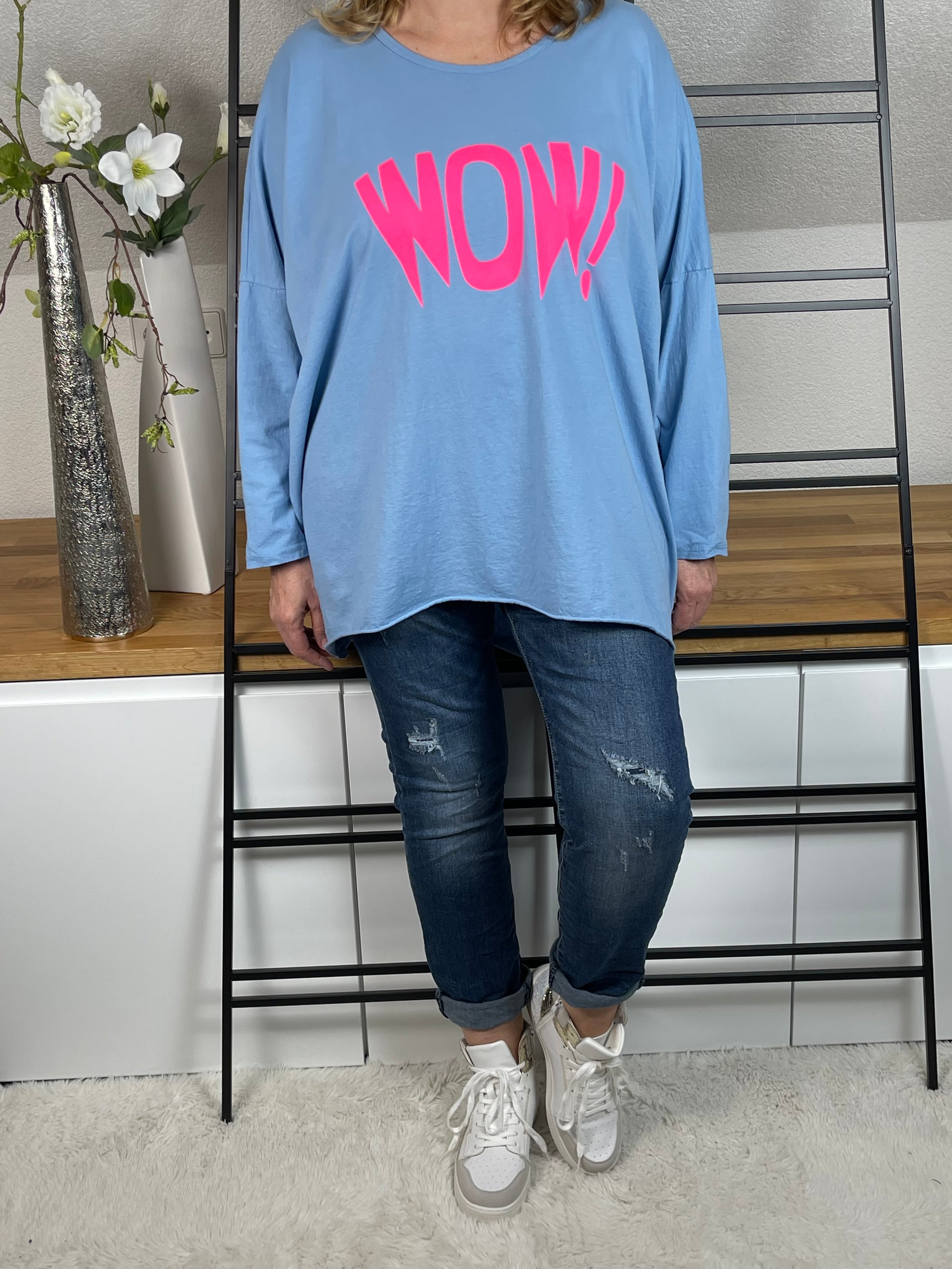 !!!!KEINE RETOURE MÖGLICH!!!! 
Maxi - Shirt „WOW“ Einheitsgrösse Gr. 38 - 48