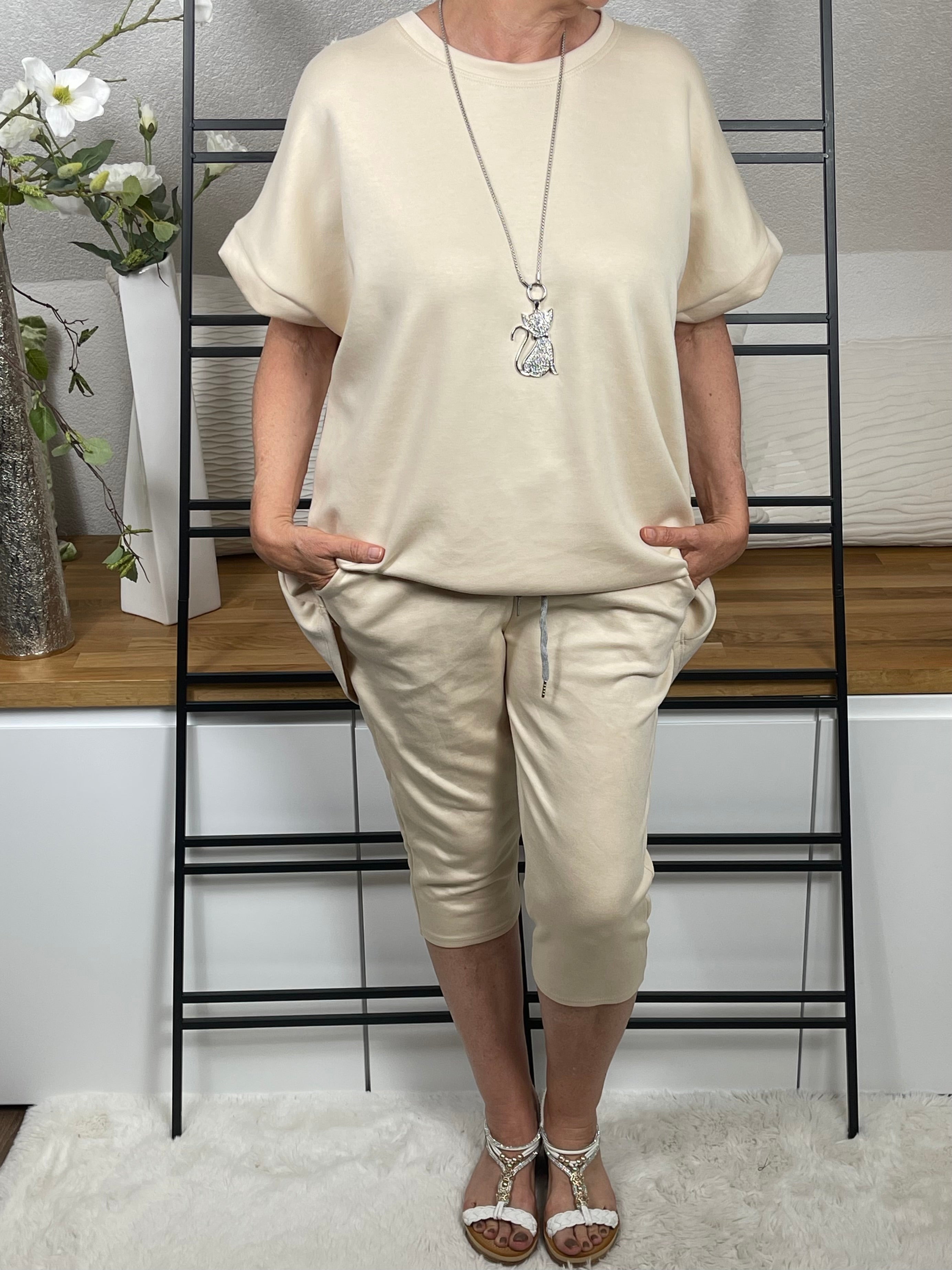 Damen 3/4 Jogpant „Fluffi“ Einheitsgrösse Gr. 42 - 48 in 10 Farben