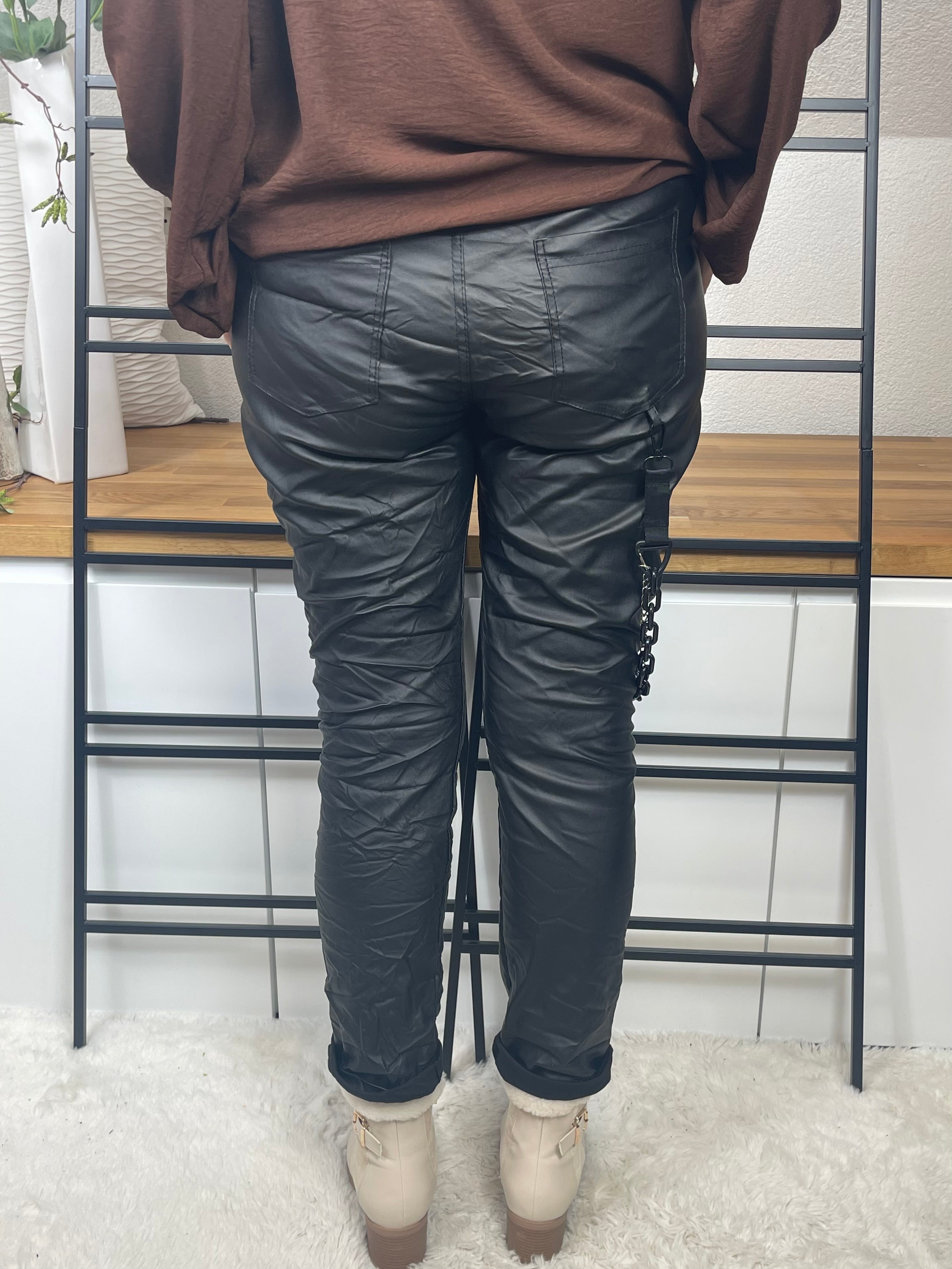 Damen Jogpant „Lovely“ Kunstleder Gr. 38 - 42 in 6 Farben