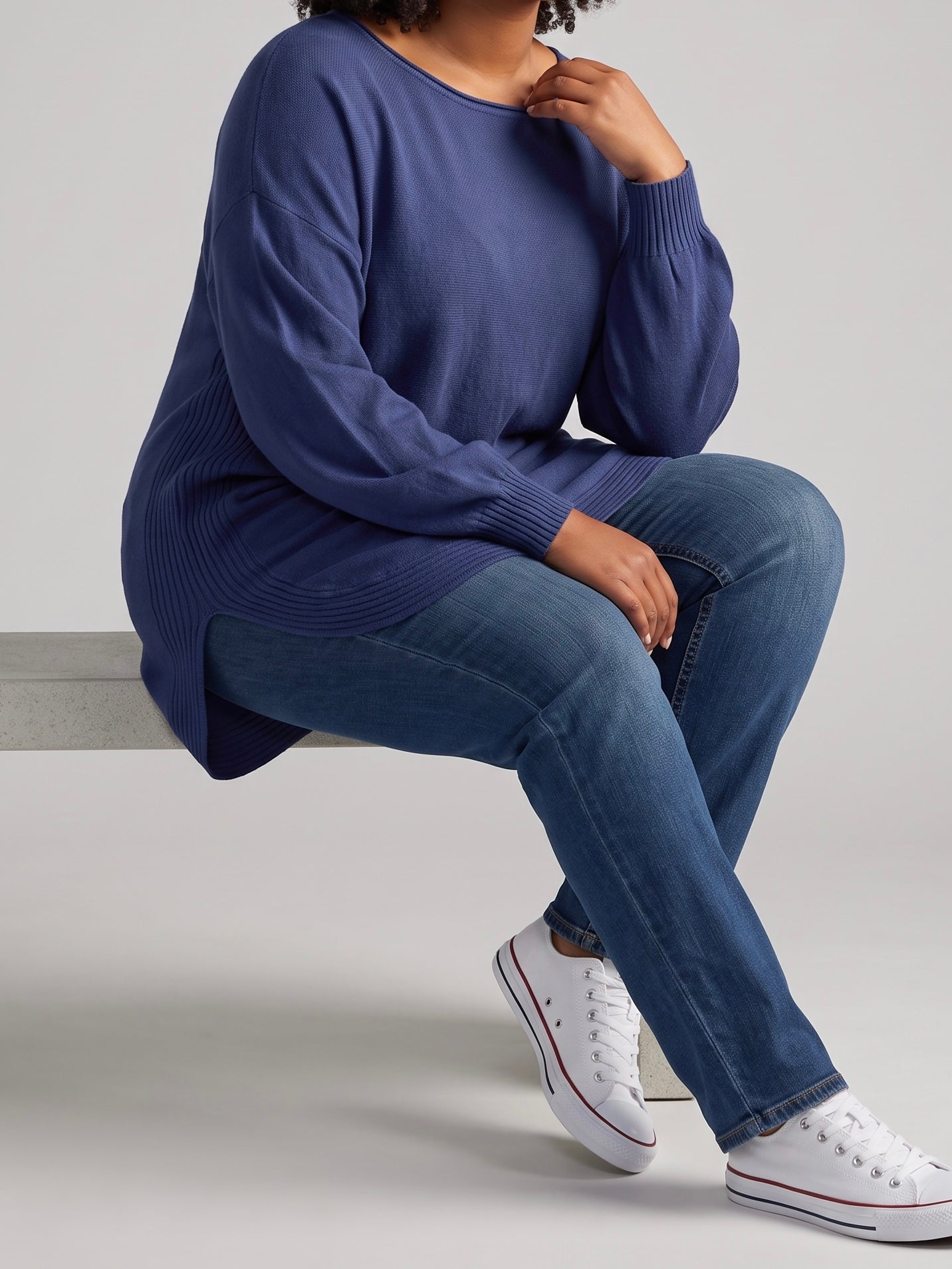 Hochwertiger Feinstrick  - Long - Pullover in 2 Farben