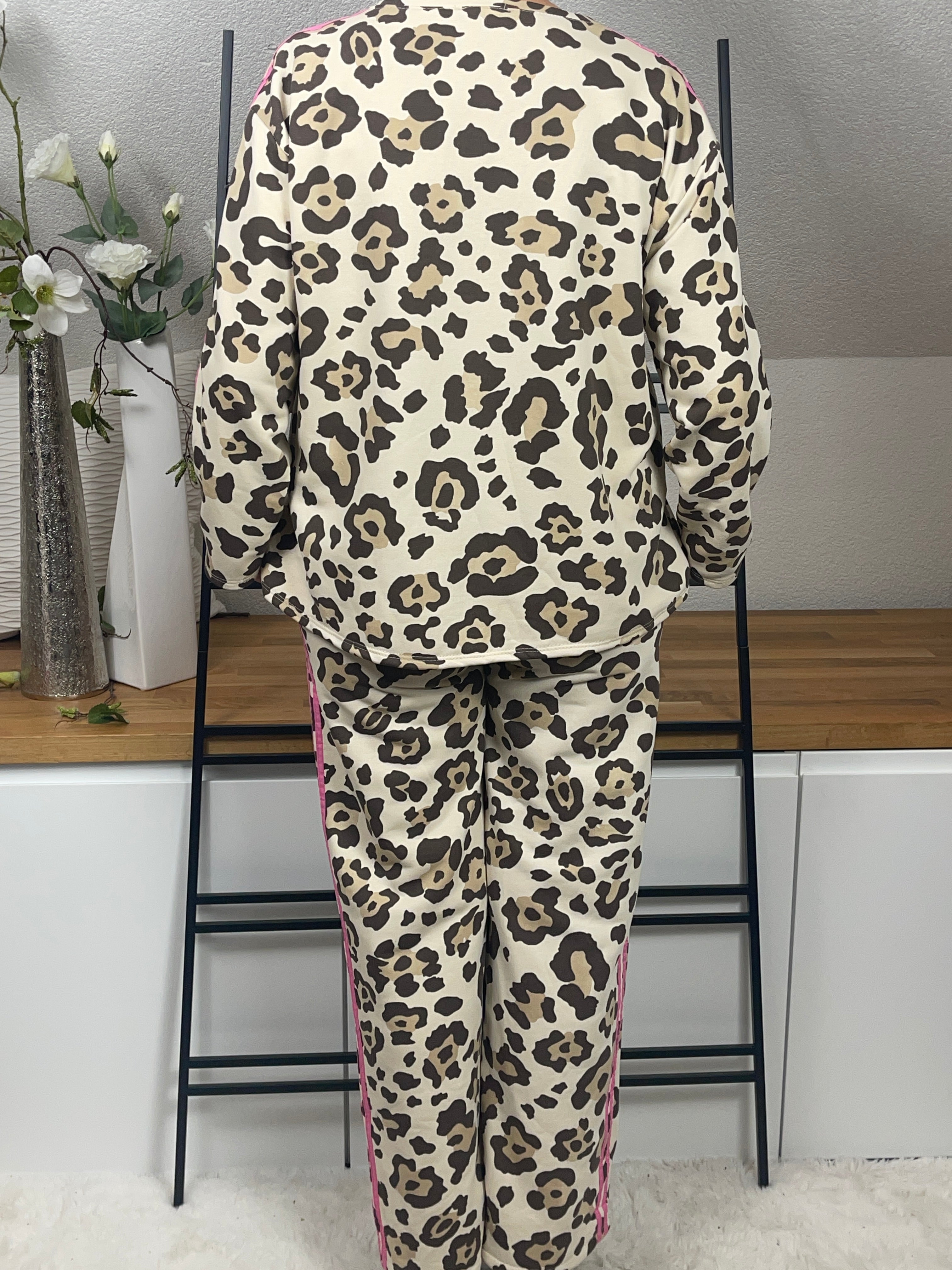 Damen Pullover „Animalprint“ Einheitsgrösse Gr. 36 - 42 in braun - natur