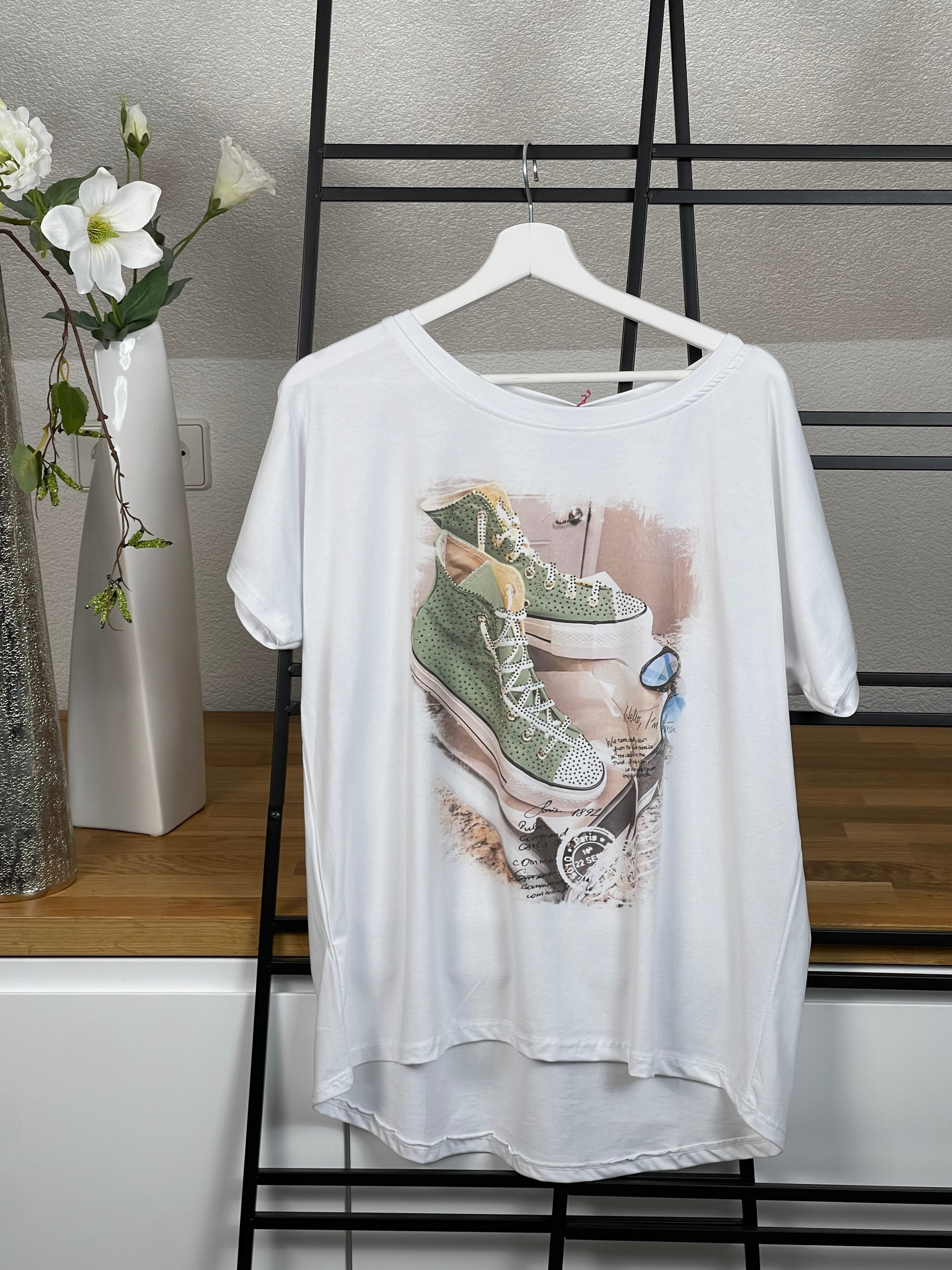 !!!!KEINE RETOURE MÖGLICH!!!! T - Shirt „Sneaker“ Einheitsgröße Gr. 36 - 44 in 4 Farben