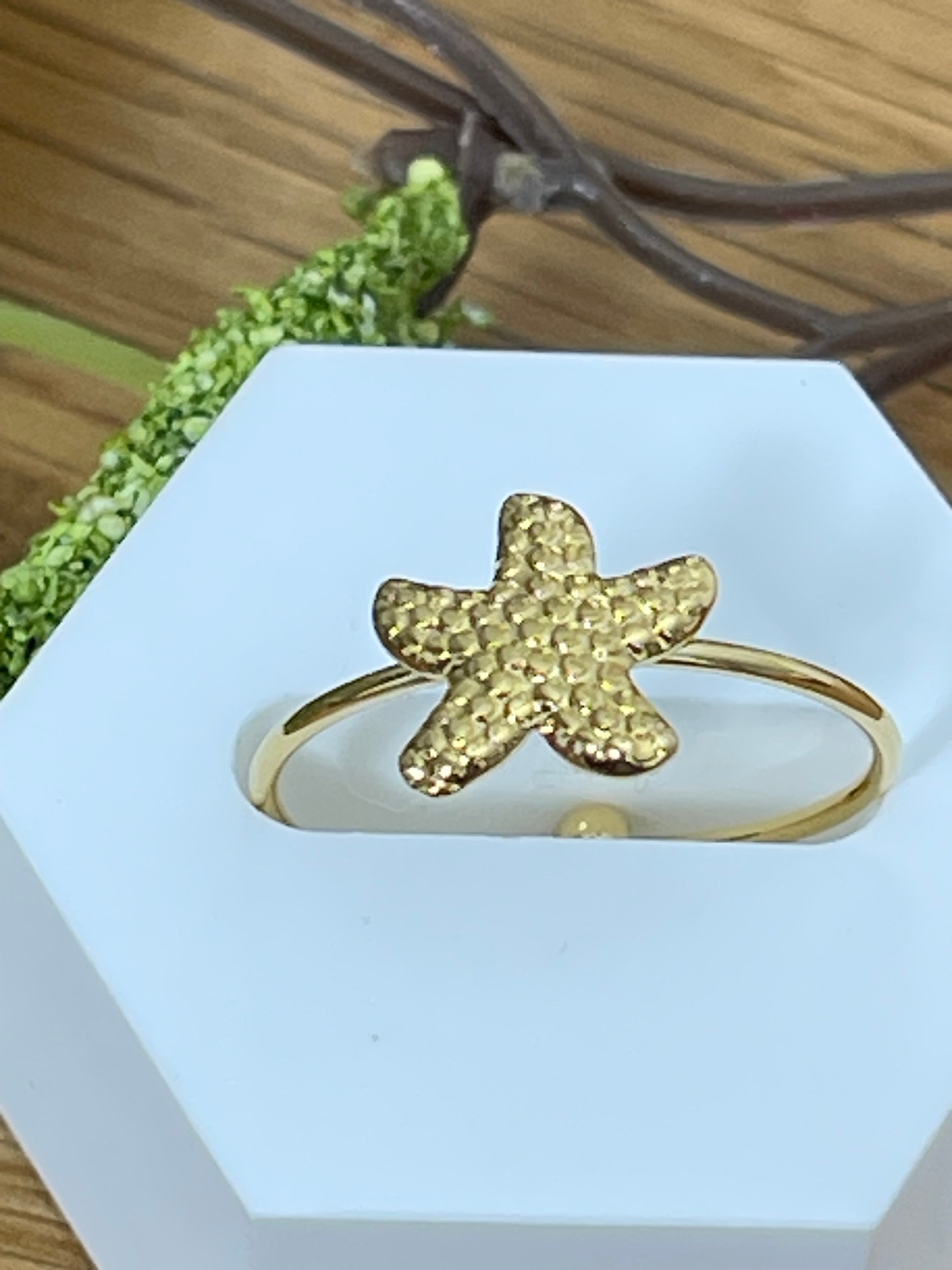 Verstellbarer Edelstahl Fingerring „Maritim“ in gold, verschiedene Modelle