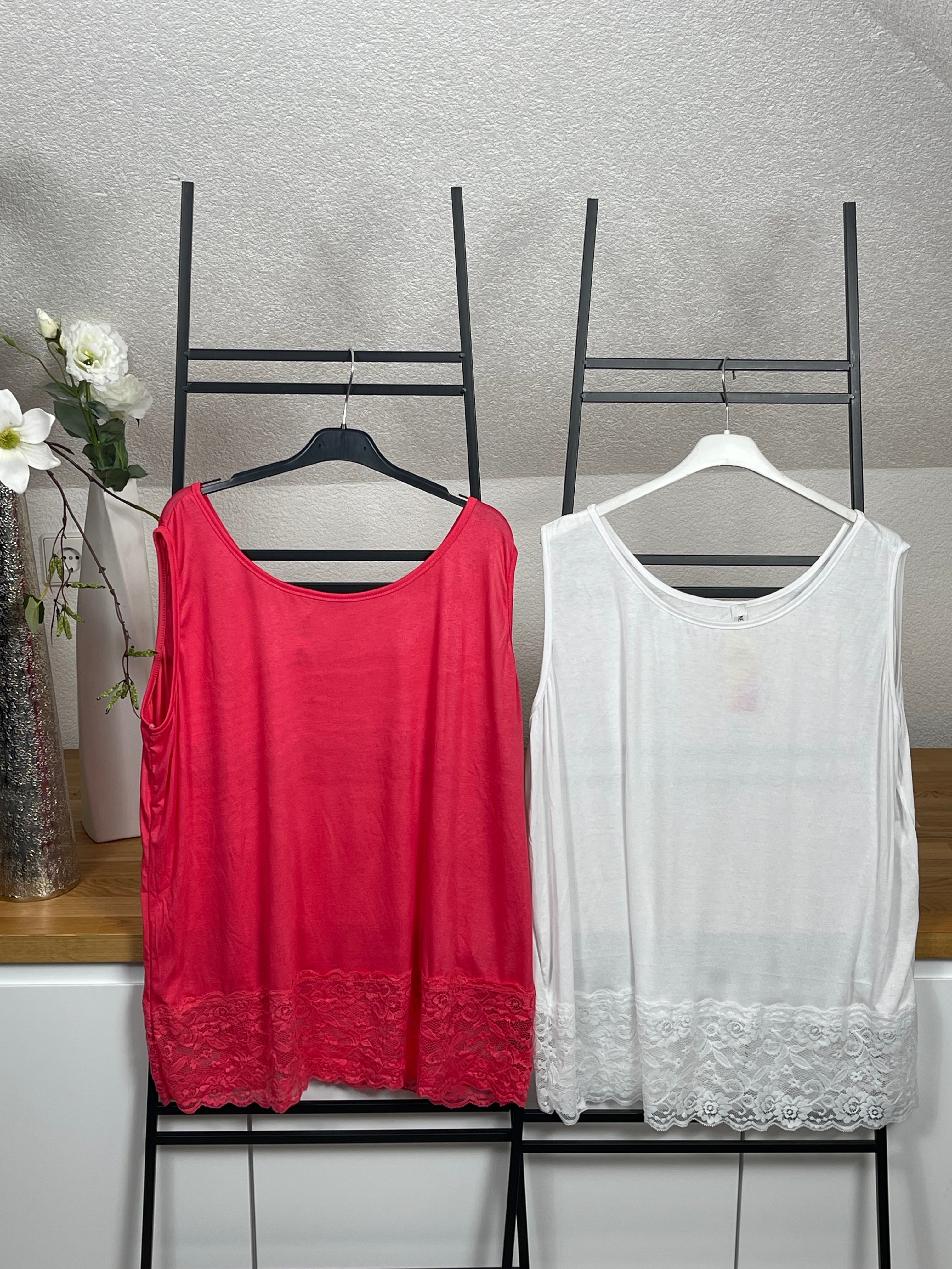 !!!!KEINE RETOURE MÖGLICH!!!! Damen - Top mit eleganter Spitze Einheitsgröße Gr. 42 - 48 in 6 Farben