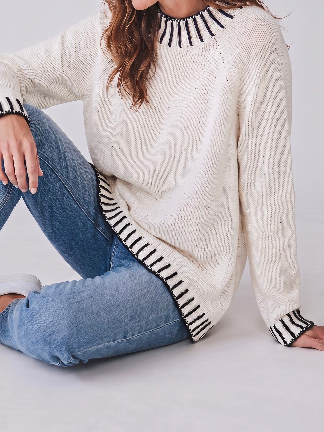 Eleganter Feinstrick - Pullover in 4 Farben