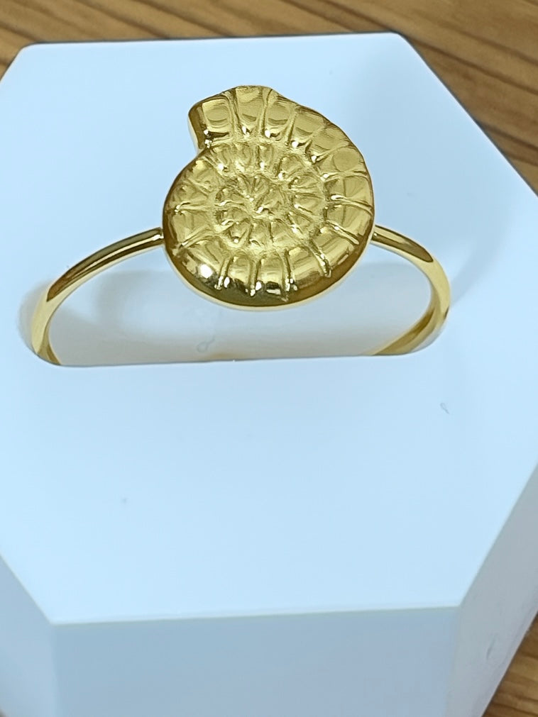 Verstellbarer Edelstahl Fingerring „Maritim“ in gold, verschiedene Modelle