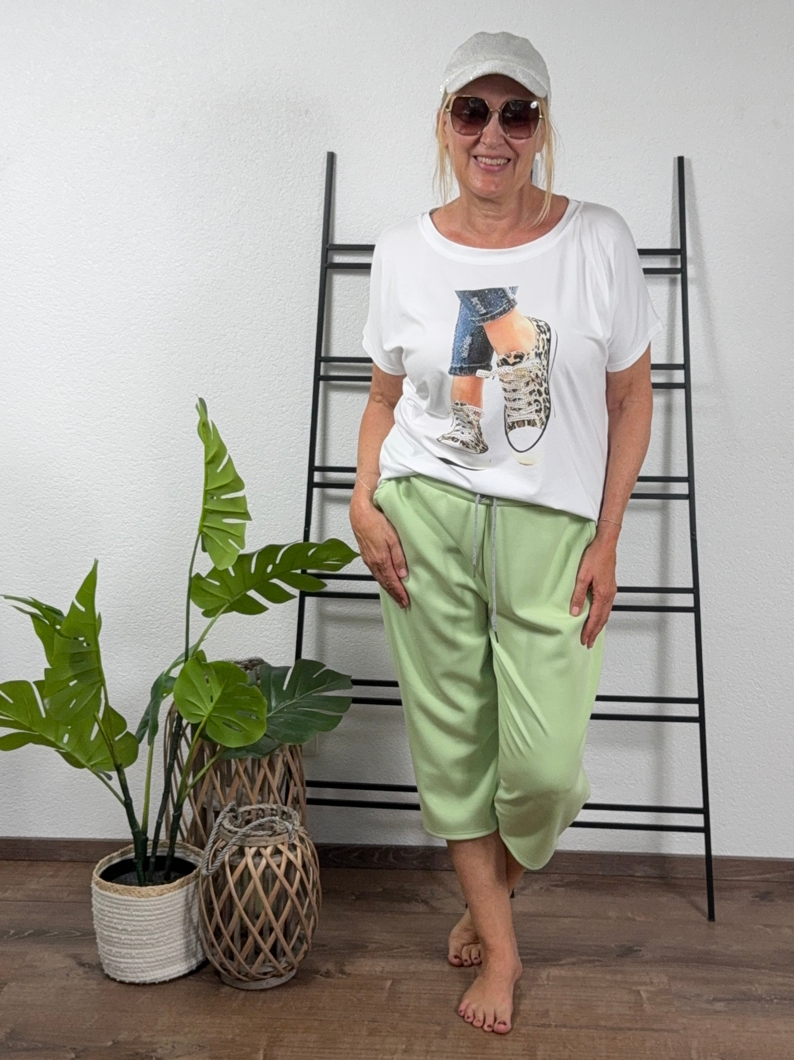 T - Shirt „Sneaker“ Einheitsgrösse Gr. 38 - 44 in 3 Farben